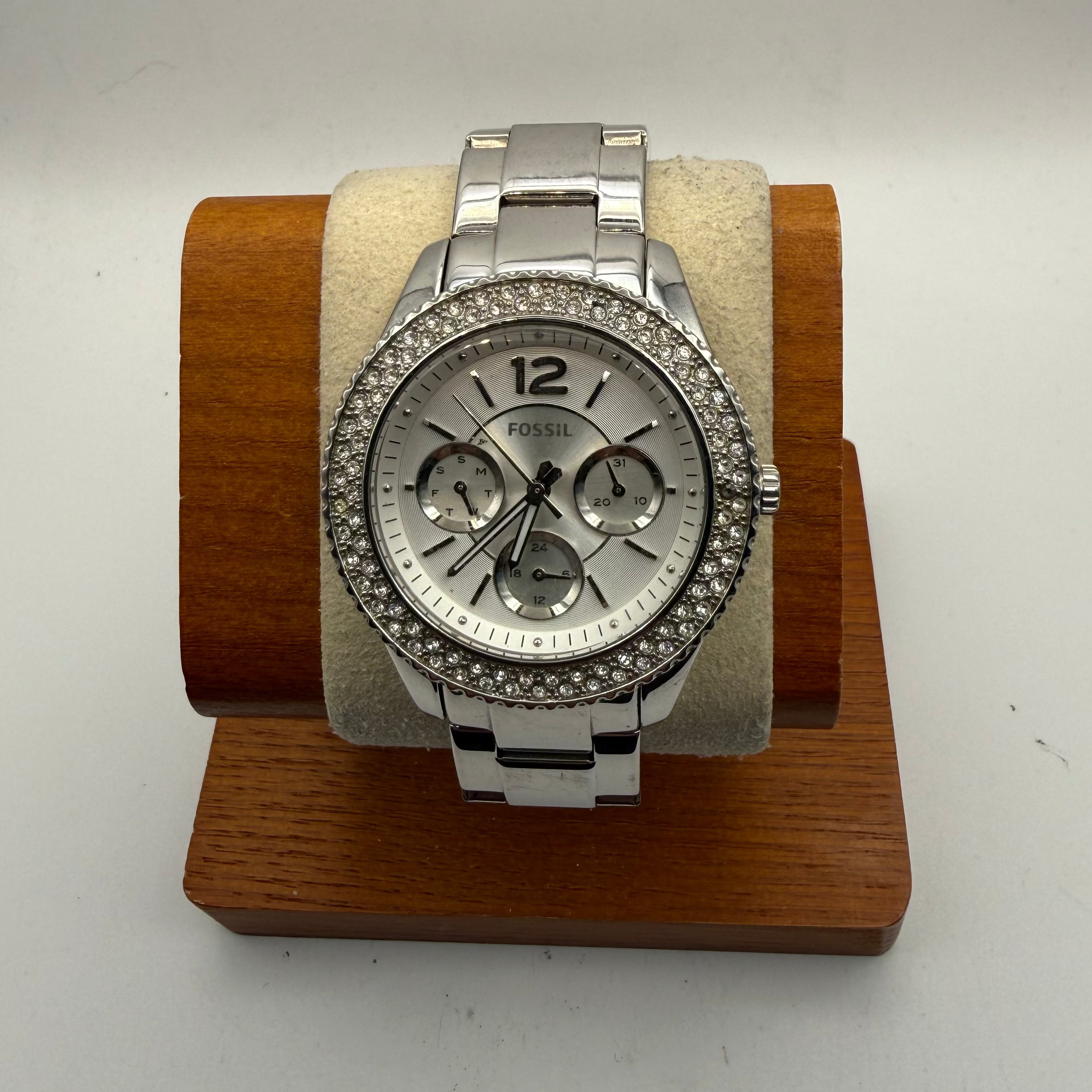 Fossil Ladies Crystal Bezel Multifunction Watch (Fully Tested and Working)- £40.00