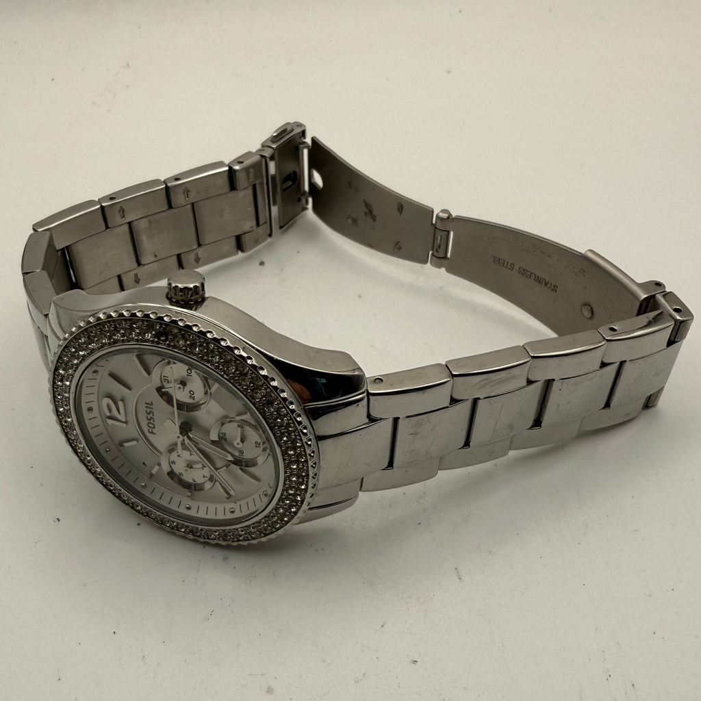 Fossil Ladies Crystal Bezel Multifunction Watch (Fully Tested and Working)- £40.00