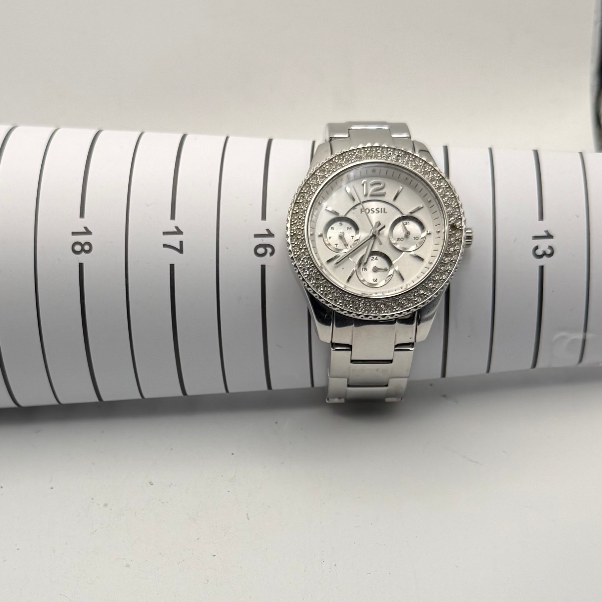 Fossil Ladies Crystal Bezel Multifunction Watch (Fully Tested and Working)- £40.00
