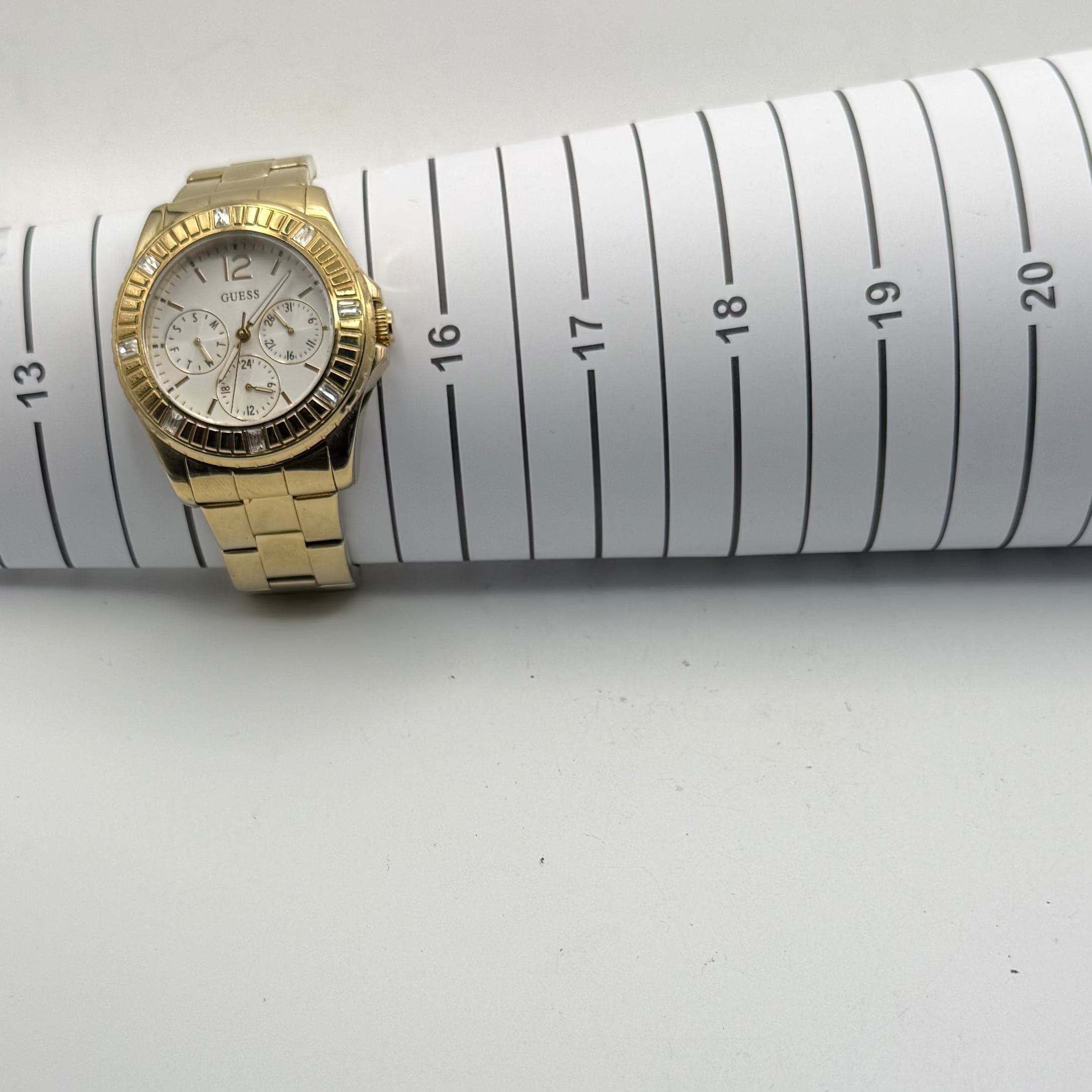 Guess Ladies Gold Tone Crystal Bezel Watch (Fully Tested and Working)- £50.00