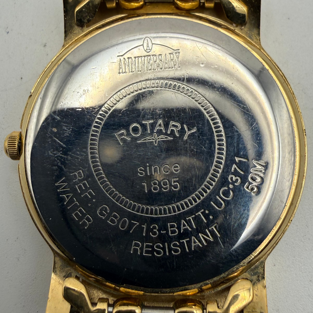 Rotary Anniversary Gold Tone Watch (Fully Tested and Working)- £60.00