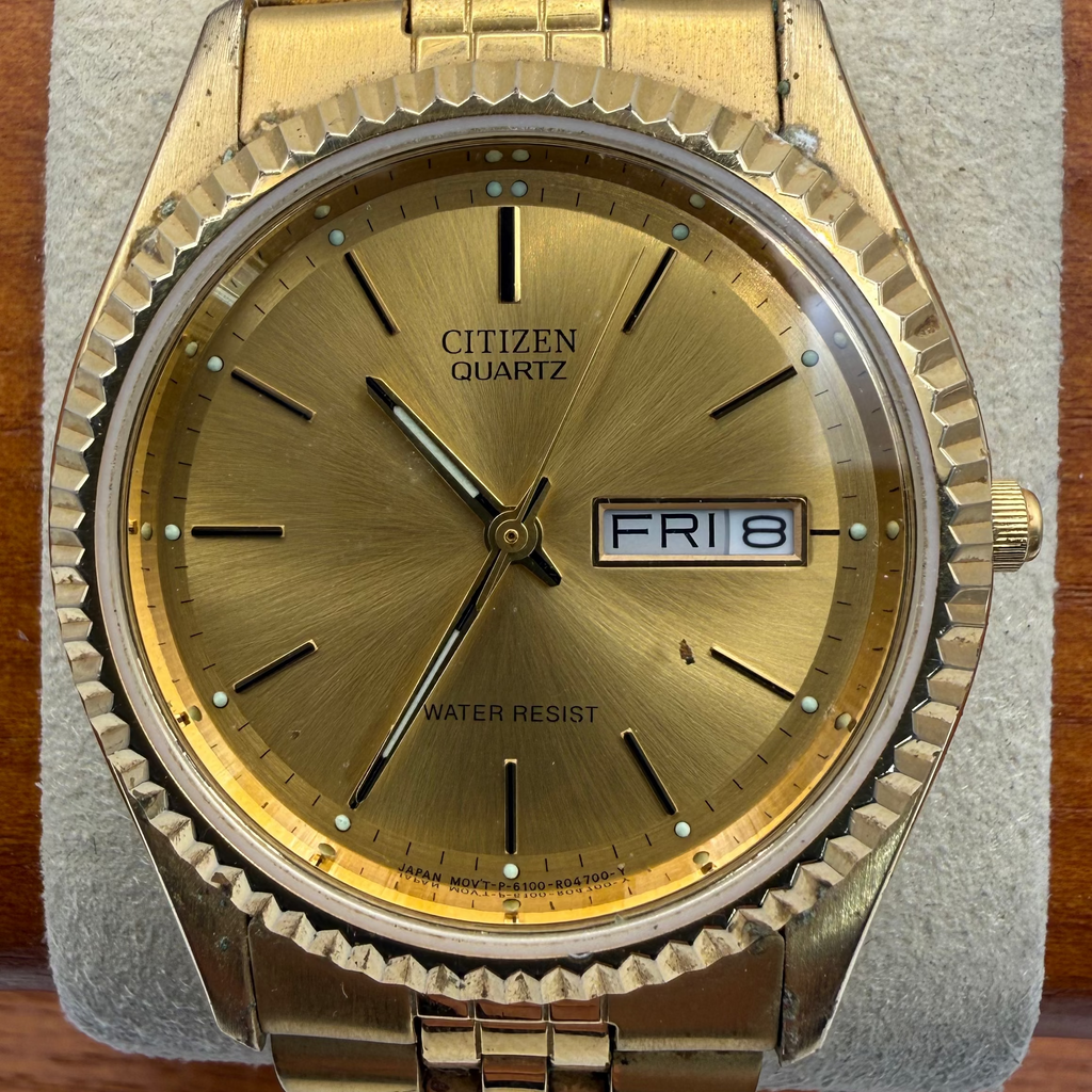 Citizen Quartz Day-Date Gold Tone Watch (Fully Tested and Working)- £75.00