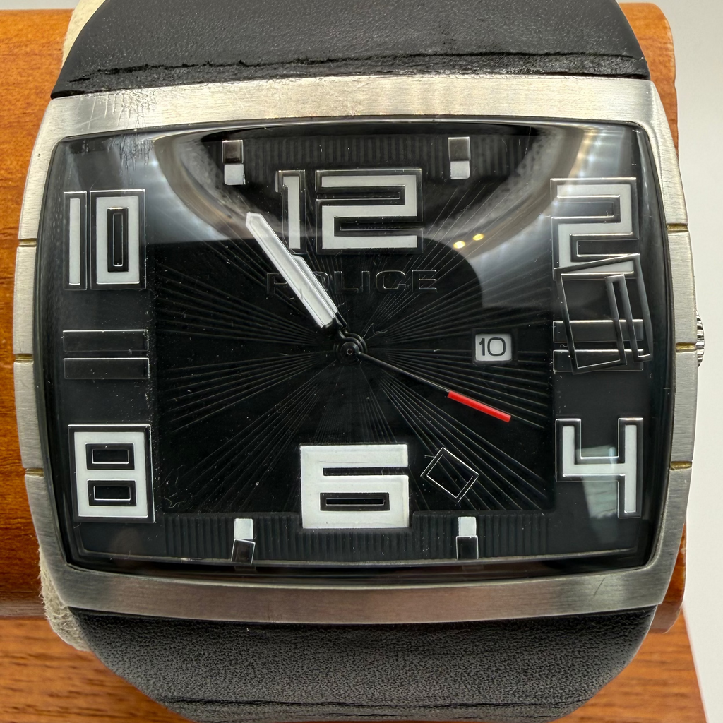 Police Oversize Rectangular Dress Watch Model 13936J (Fully Tested and Working)- £50.00