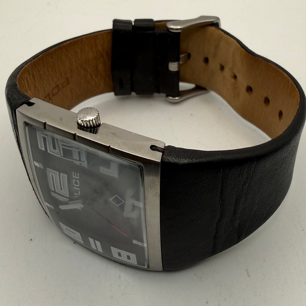 Police Oversize Rectangular Dress Watch Model 13936J (Fully Tested and Working)- £50.00