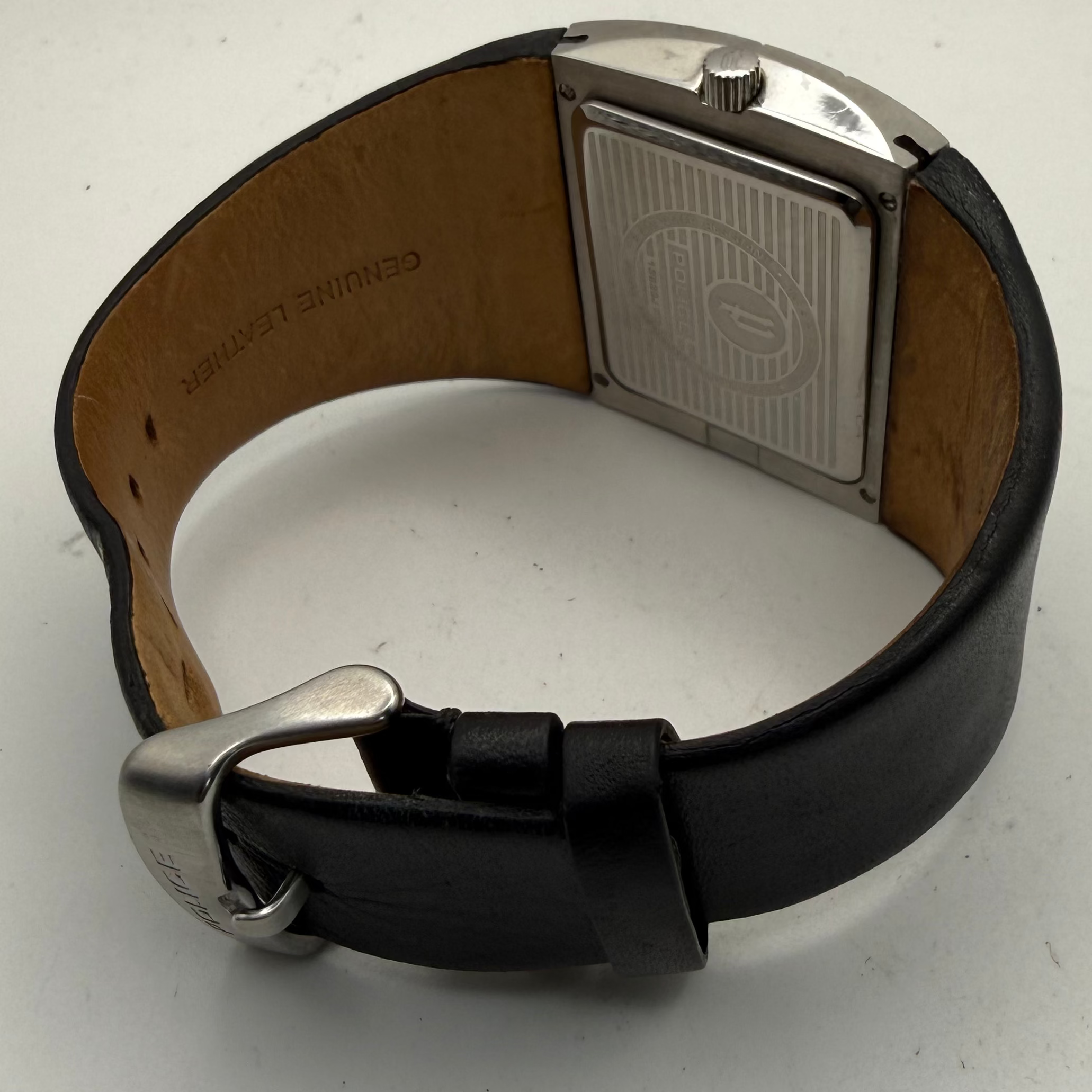 Police Oversize Rectangular Dress Watch Model 13936J (Fully Tested and Working)- £50.00