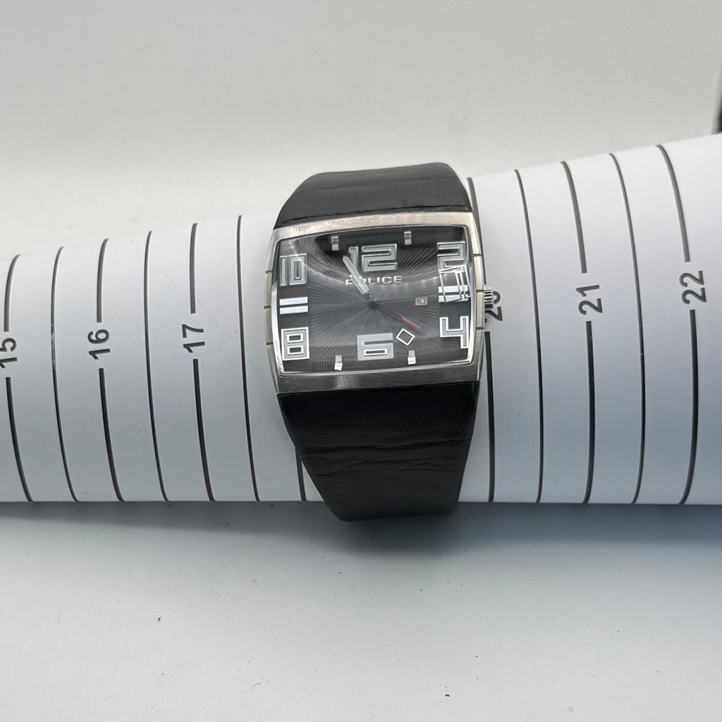 Police Oversize Rectangular Dress Watch Model 13936J (Fully Tested and Working)- £50.00