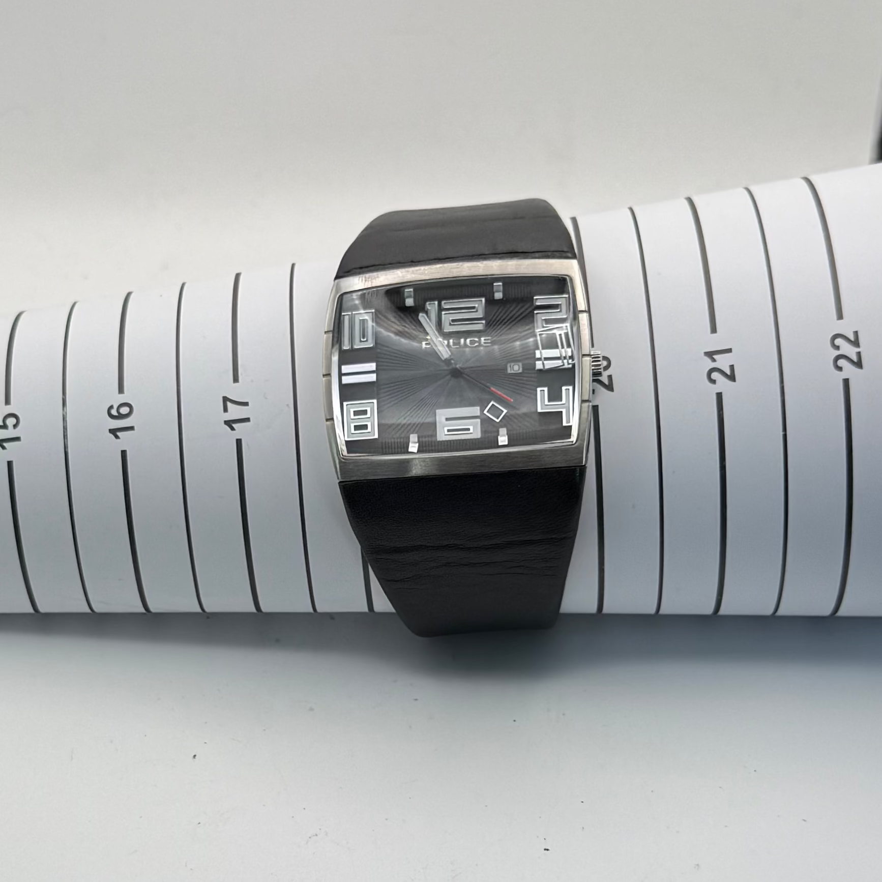 Police Oversize Rectangular Dress Watch Model 13936J (Fully Tested and Working)- £50.00