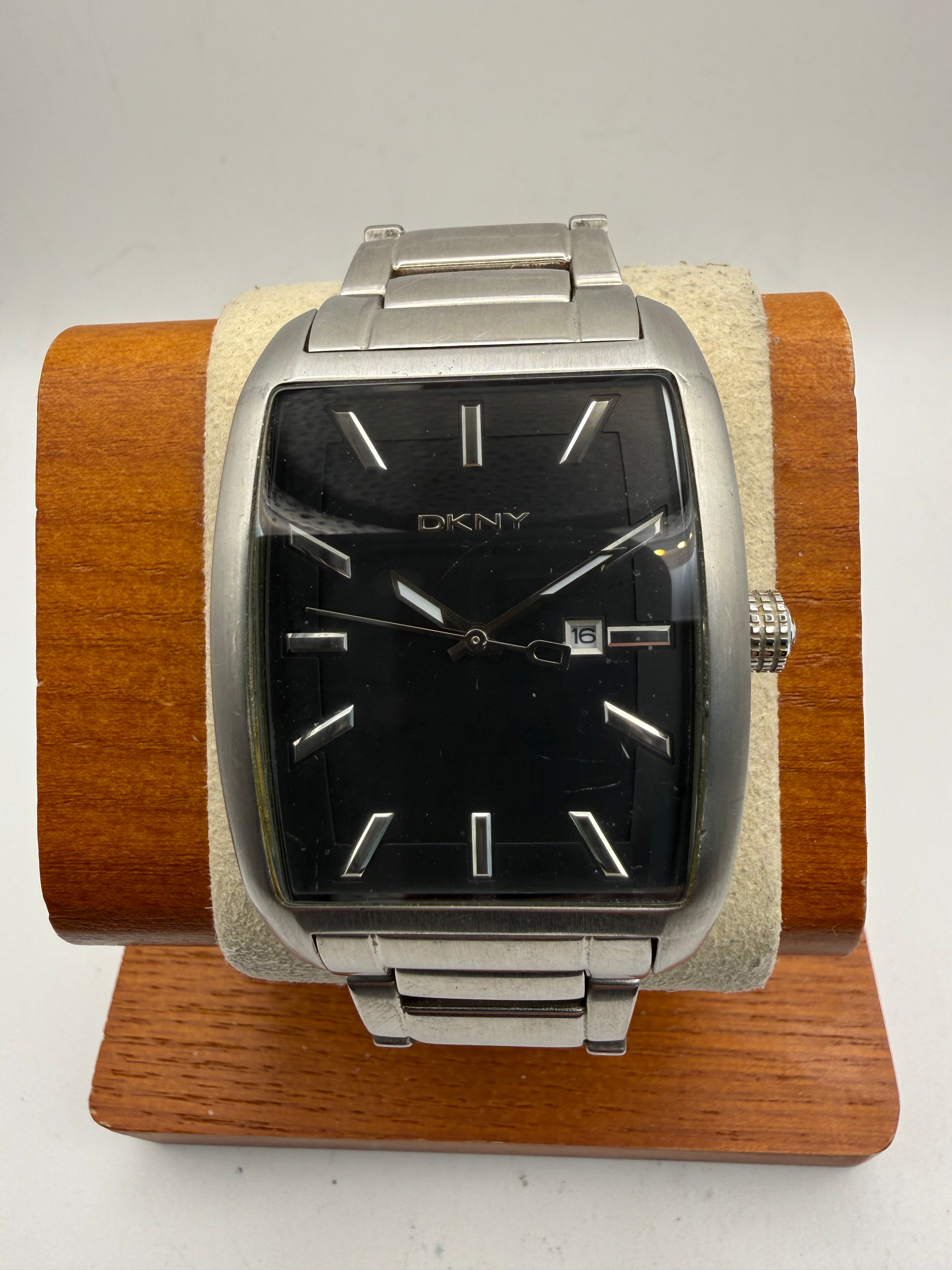DKNY Rectangular Stainless Steel Dress Watch (Fully Tested and Working)- £60.00