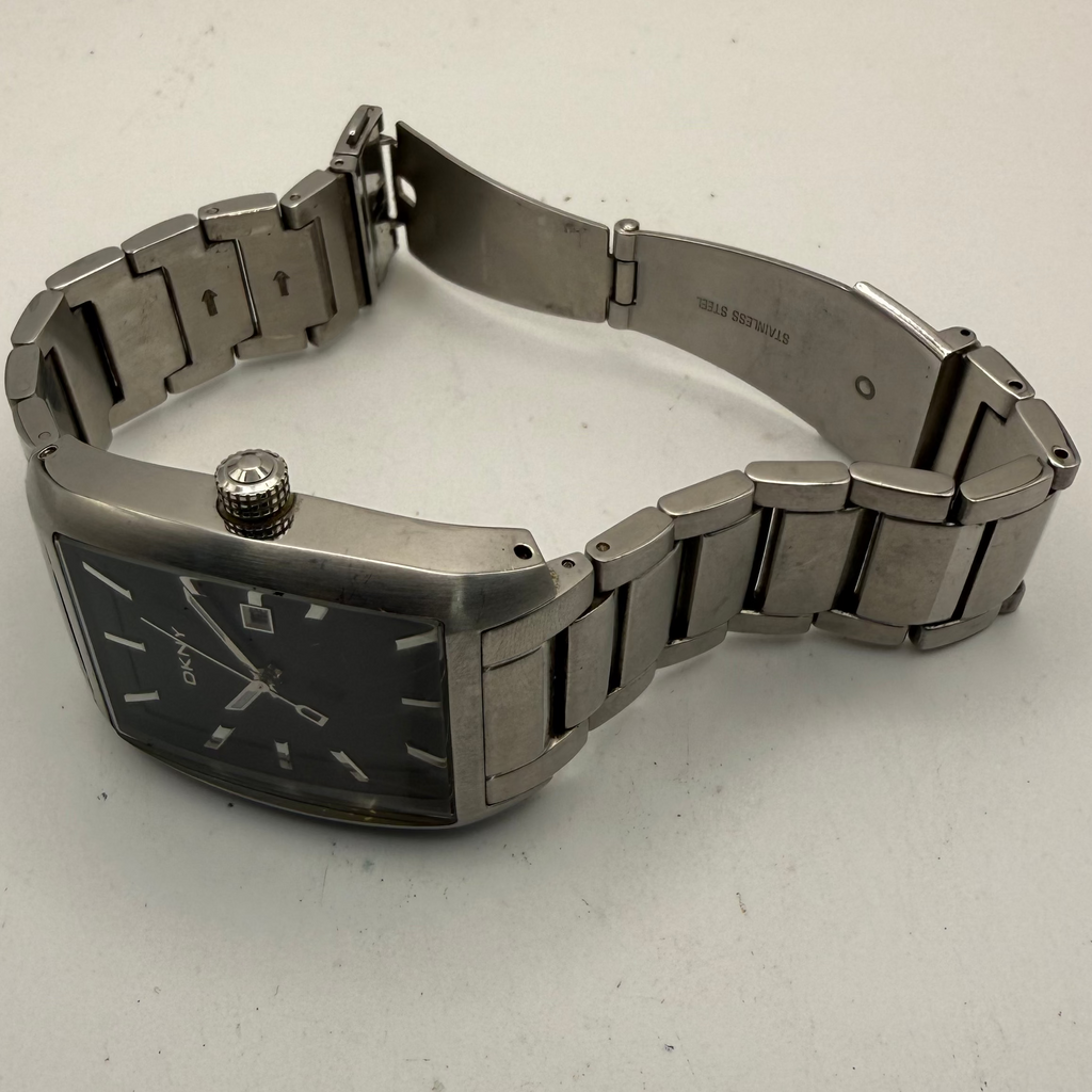 DKNY Rectangular Stainless Steel Dress Watch (Fully Tested and Working)- £60.00