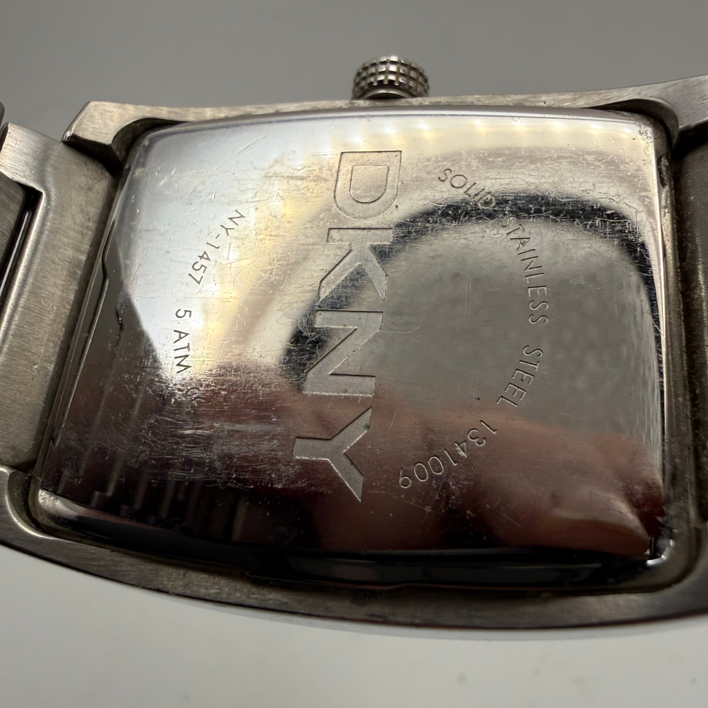 DKNY Rectangular Stainless Steel Dress Watch (Fully Tested and Working)- £60.00