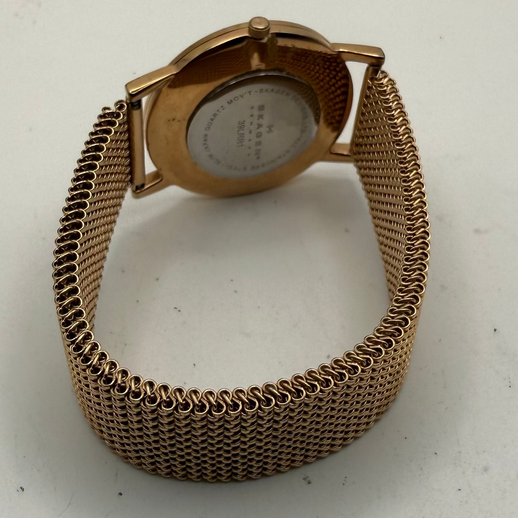 Skagen Denmark Ladies Rose Gold Mesh Watch (Fully Tested and Working)- £40.00