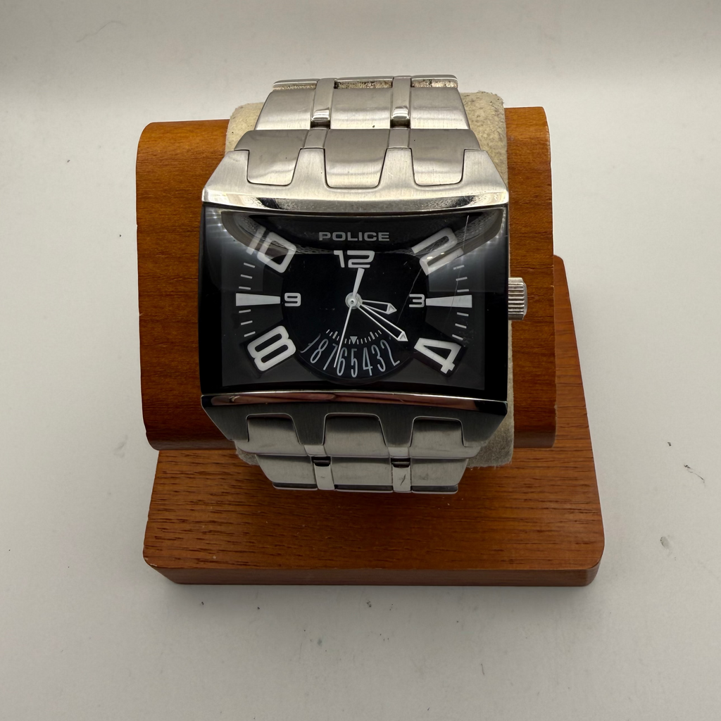 Police Oversized Rectangular Designer Watch (Fully Tested and Working)- £70.00