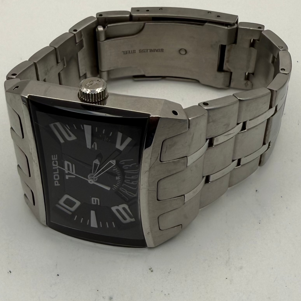 Police Oversized Rectangular Designer Watch (Fully Tested and Working)- £70.00