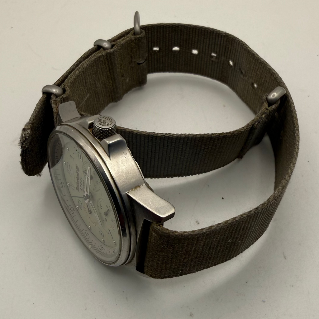 Timberland Steel 100M Multi Dial Mens Watch – Oversized Canvas Strap Adventure Watch- £70.00