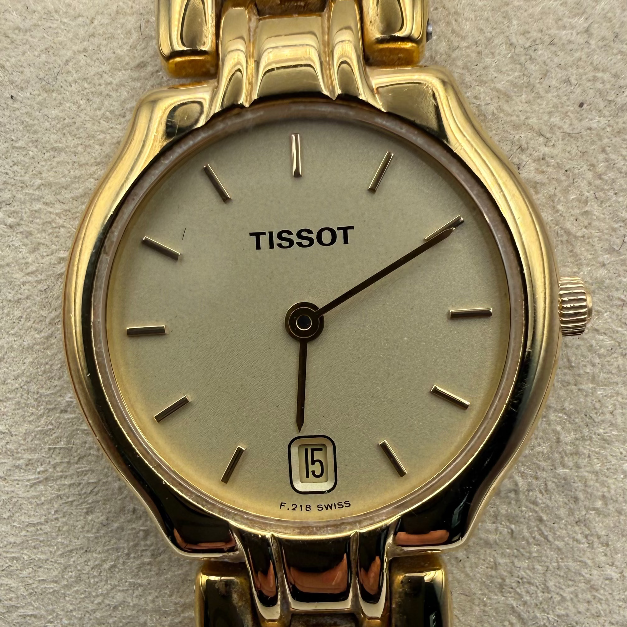 Tissot F218 Swiss Ladies Gold Tone Dress Watch – Elegant Classic Styling- £170.00