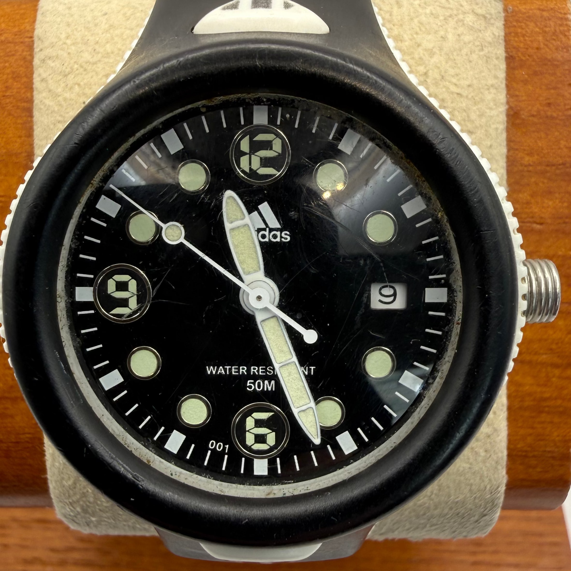Adidas Water Resistant 50M Black Dial Sports Watch – 42mm- £25.00