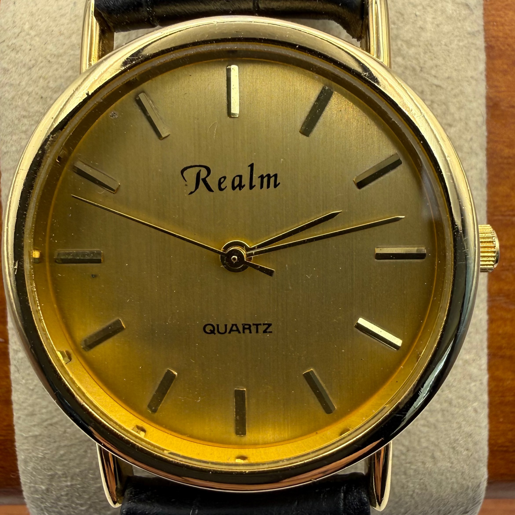 Realm Gold Tone Dress Watch Quartz 36mm- £25.00