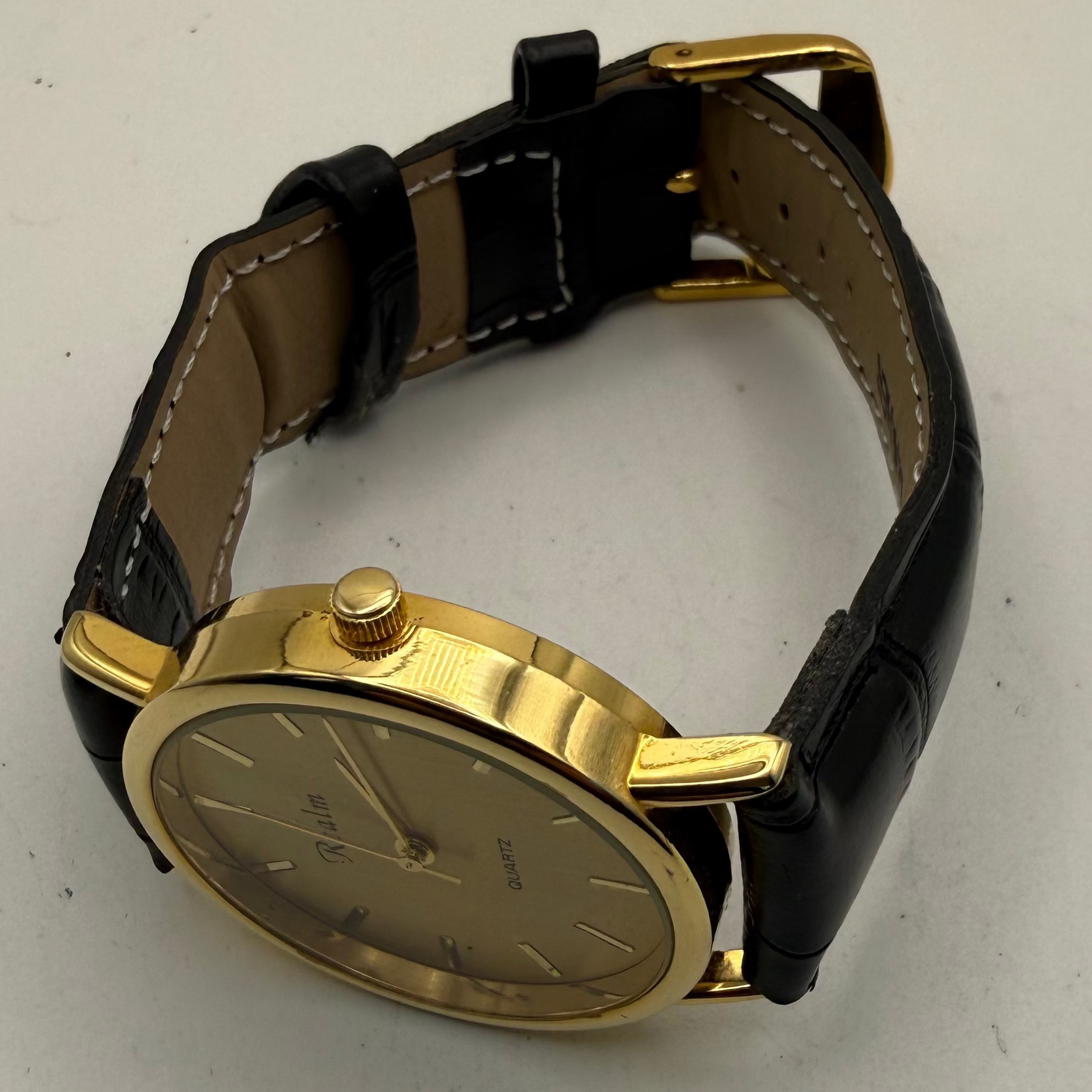 Realm Gold Tone Dress Watch Quartz 36mm- £25.00