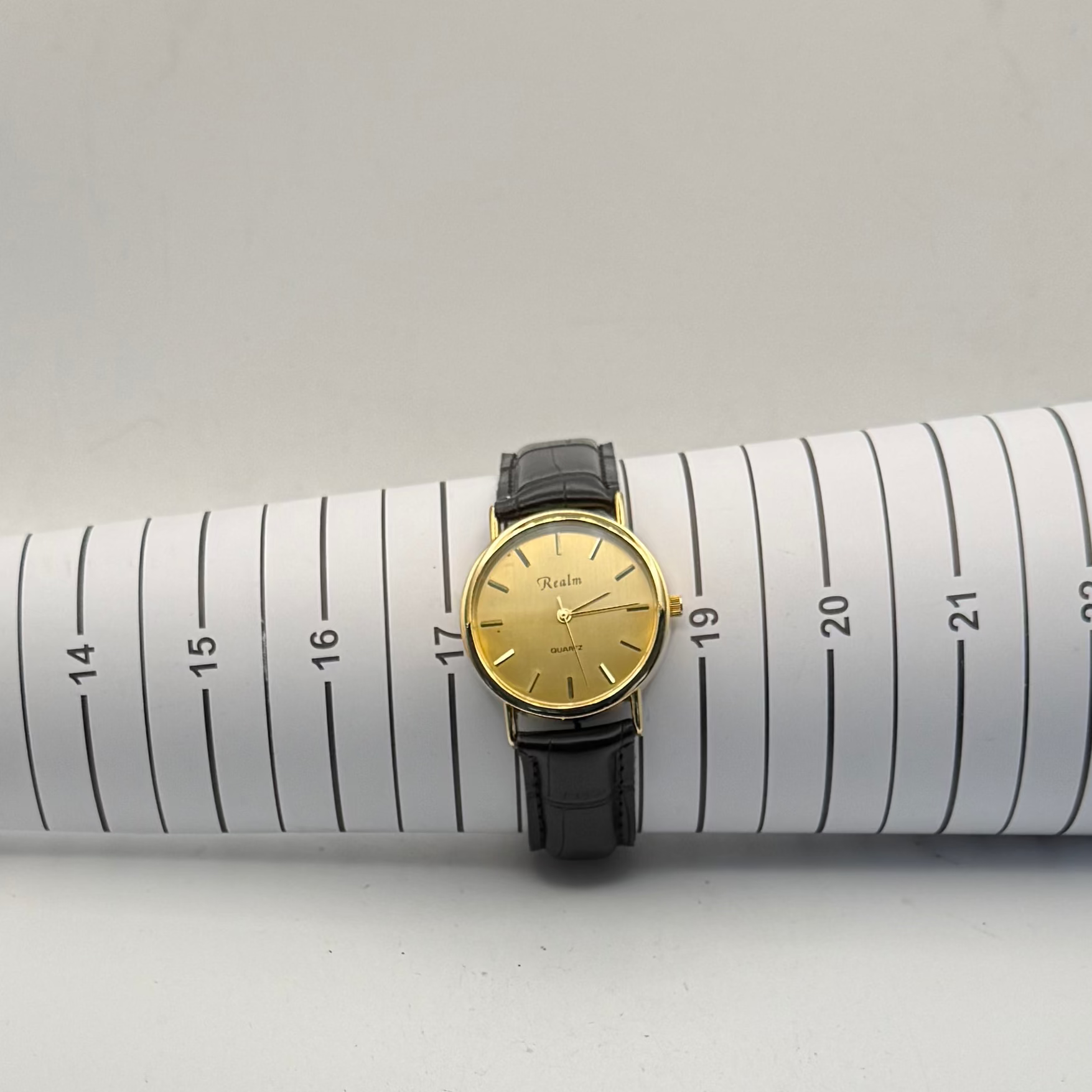 Realm Gold Tone Dress Watch Quartz 36mm- £25.00