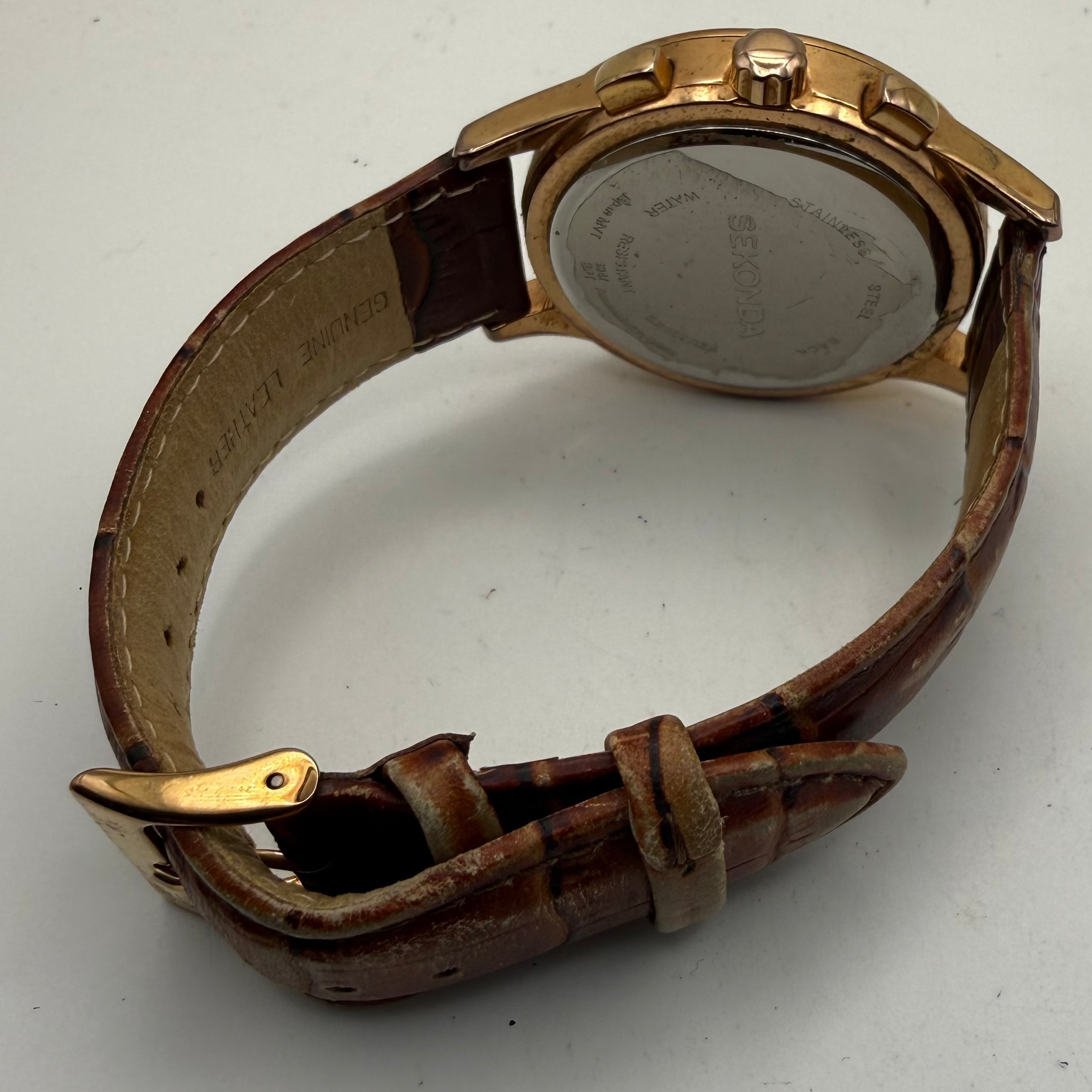 Sekonda Chronograph Tachymeter 50 Metres Rose Gold Tone 45.5mm- £50.00