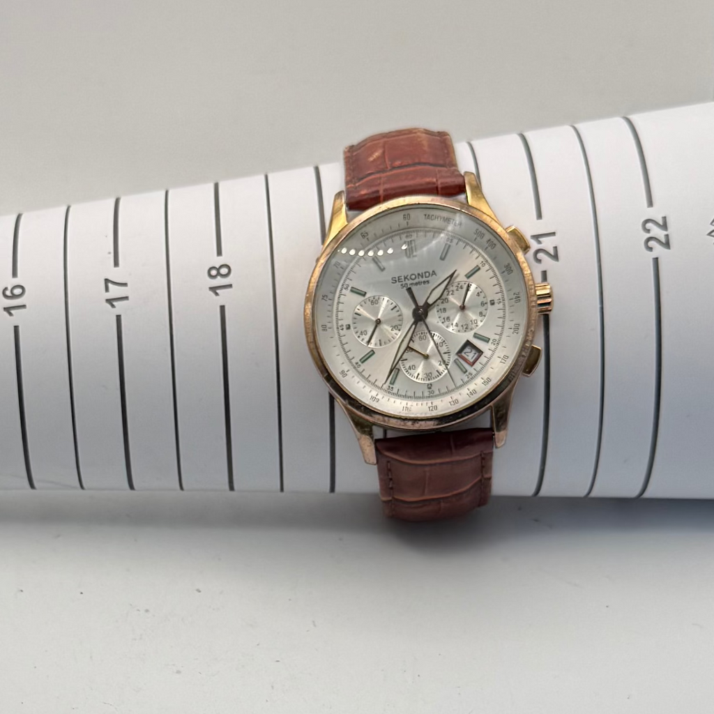 Sekonda Chronograph Tachymeter 50 Metres Rose Gold Tone 45.5mm- £50.00