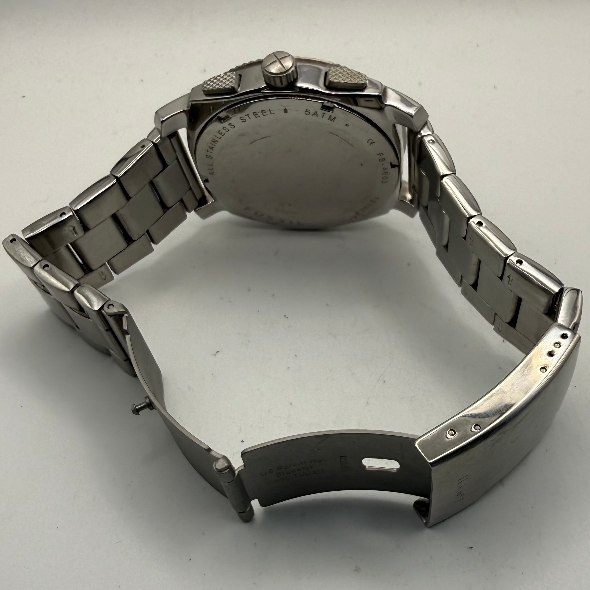 Fossil Oversized Multi Dial Stainless Steel Watch FS4663 49mm- £70.00