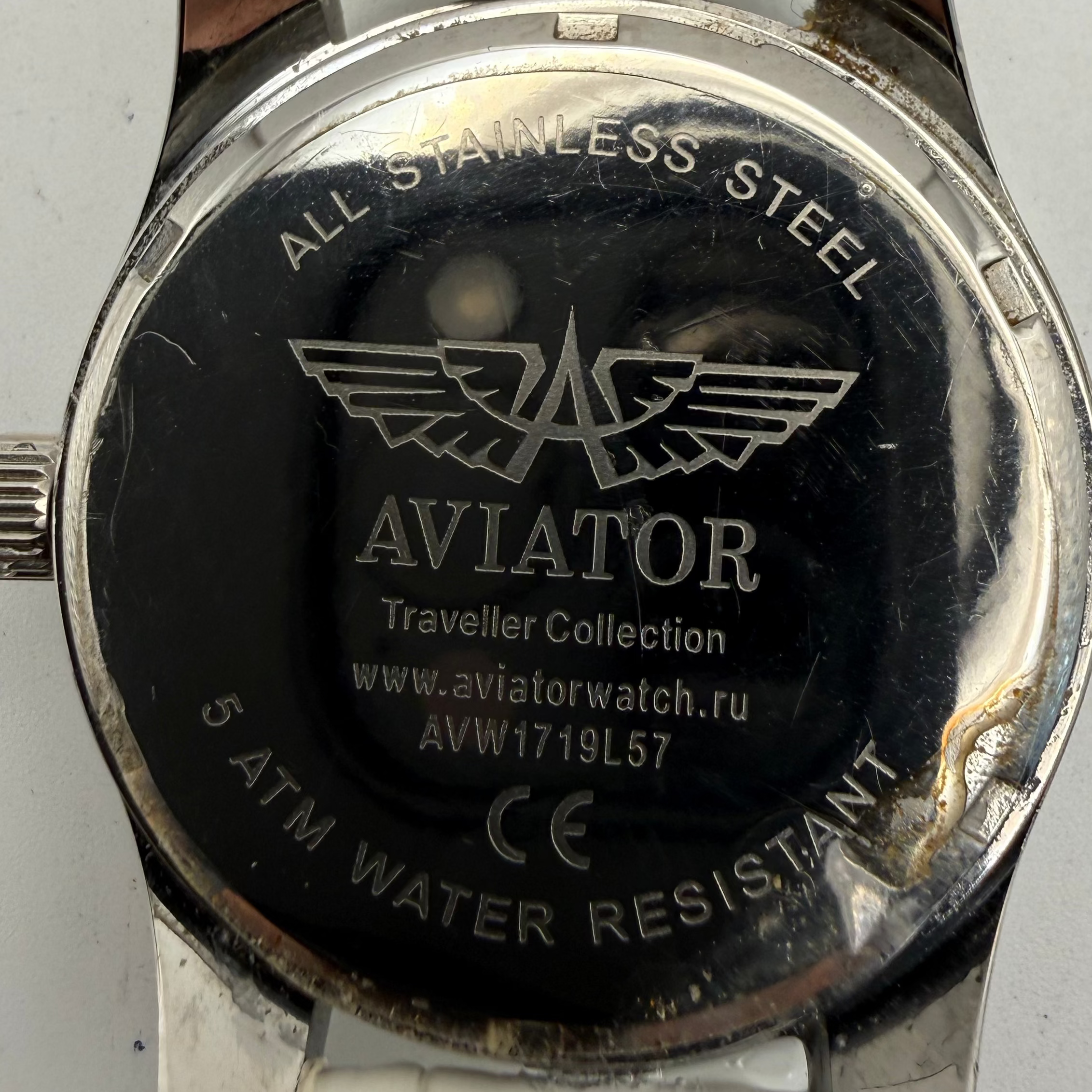 Aviator Traveller Collection AVW1719L57 Ladies Watch 41mm White Strap Date Display (Fully Tested and Working)- £40.00