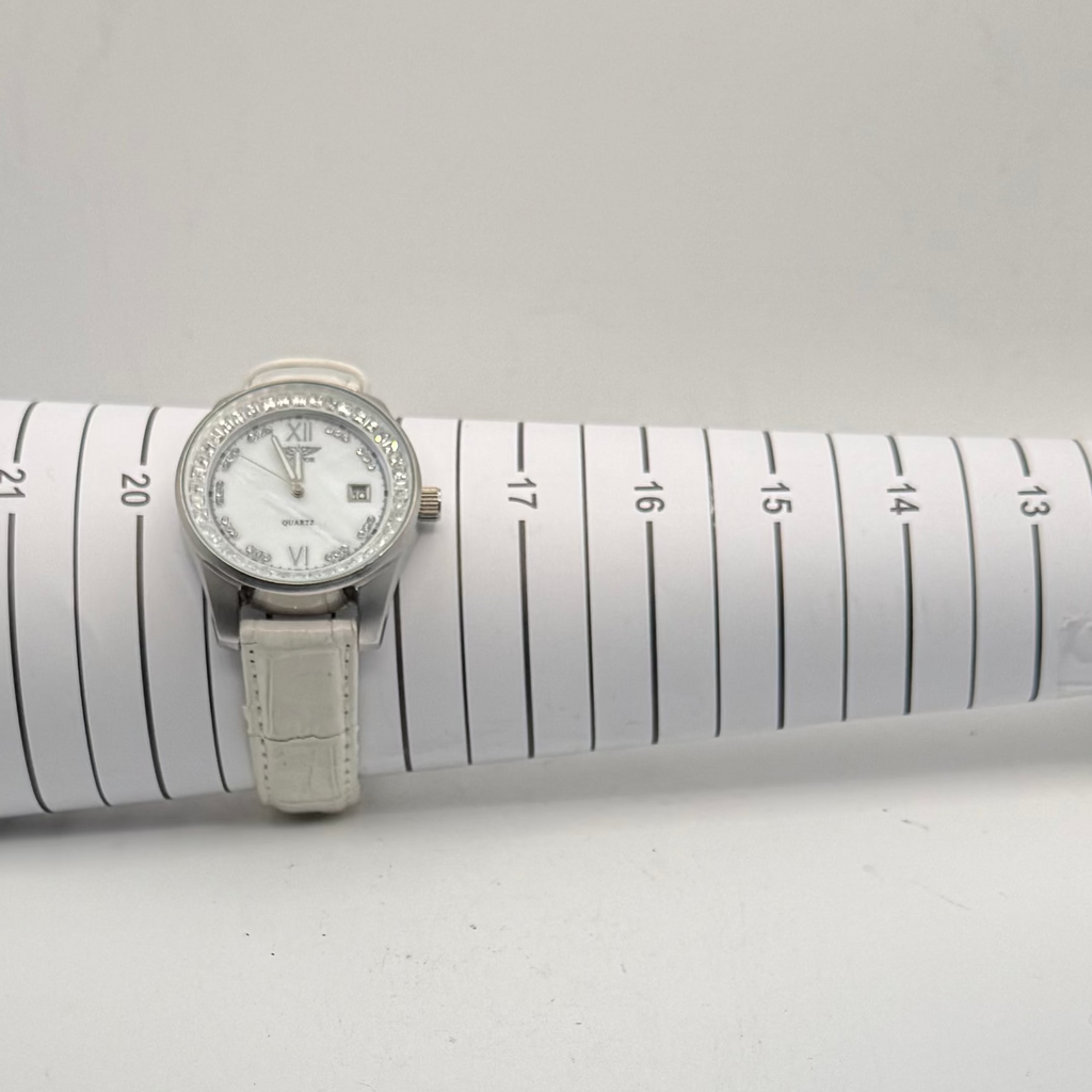 Aviator Traveller Collection AVW1719L57 Ladies Watch 41mm White Strap Date Display (Fully Tested and Working)- £40.00