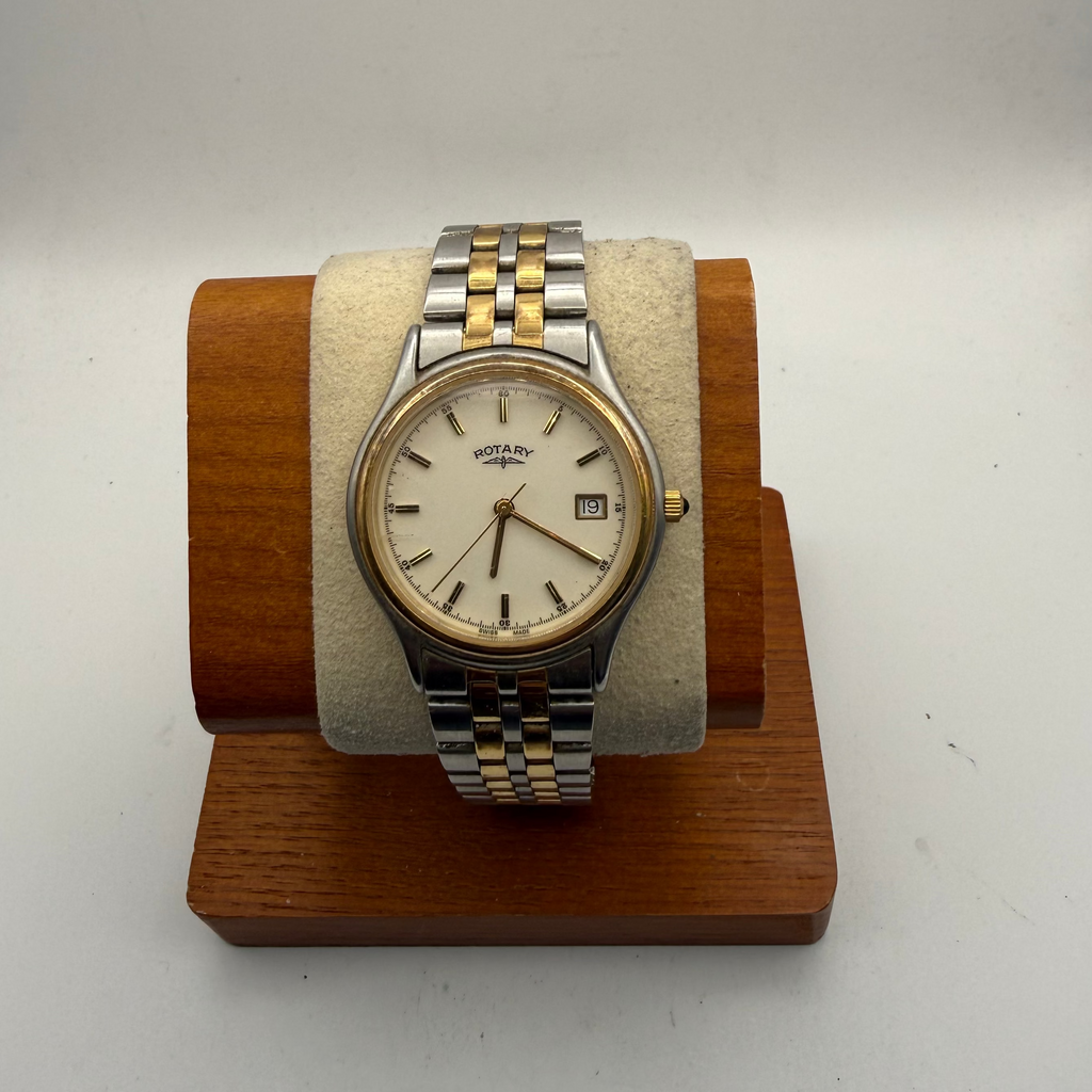 Rotary Electro Gold Plated Swiss Made Gent’s Watch Full Set 1997 (Fully Tested and Working)- £100.00