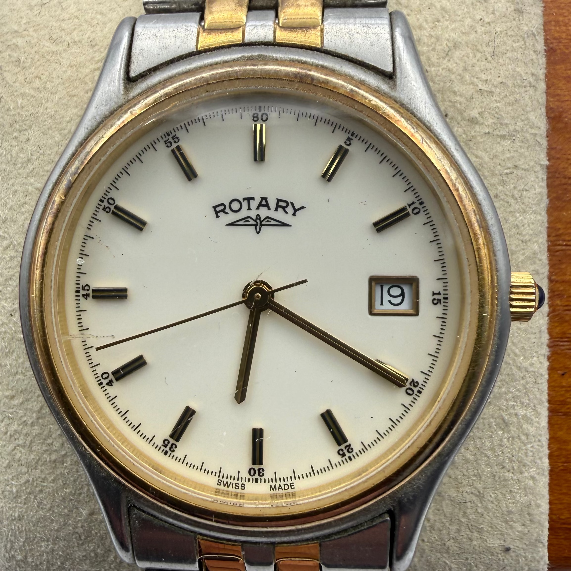 Rotary Electro Gold Plated Swiss Made Gent’s Watch Full Set 1997 (Fully Tested and Working)- £100.00