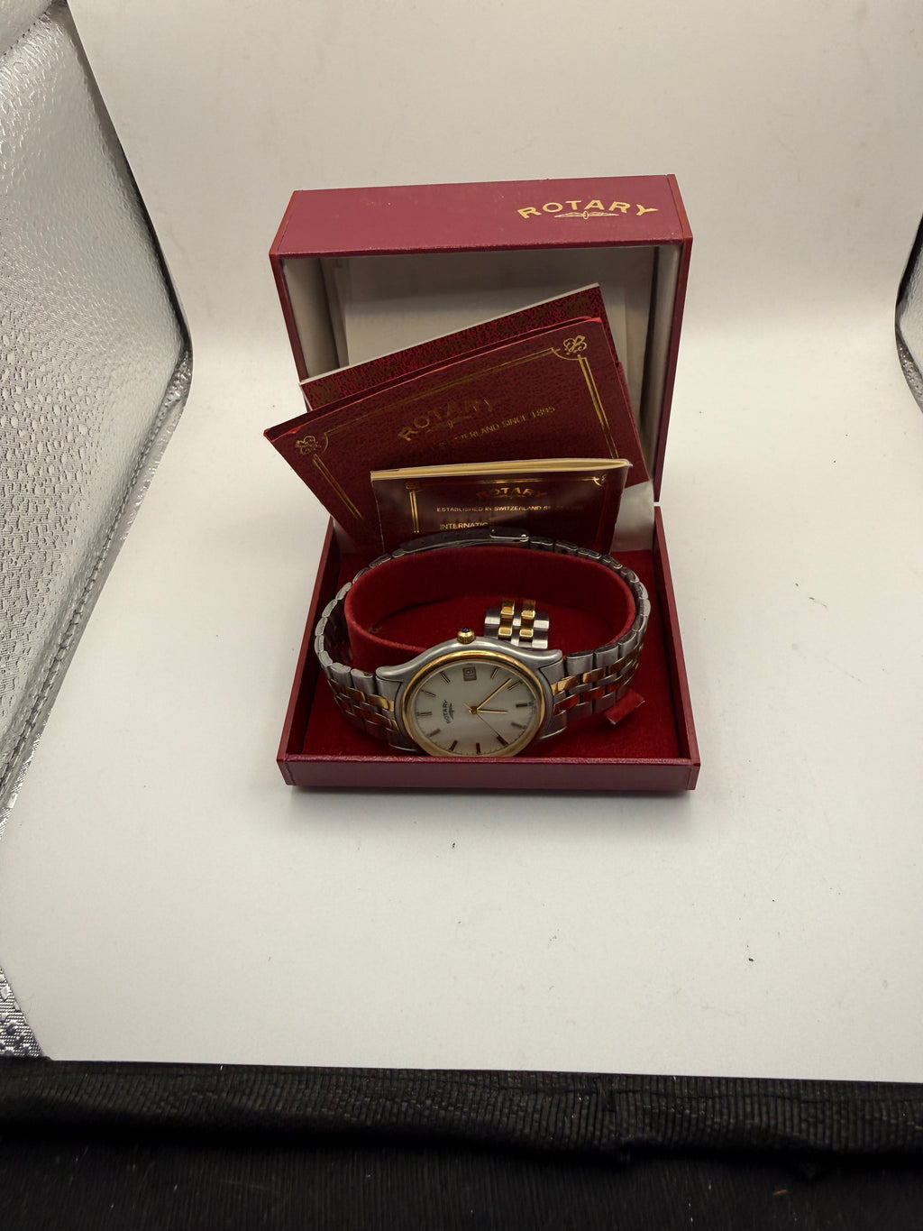 Rotary Electro Gold Plated Swiss Made Gent’s Watch Full Set 1997 (Fully Tested and Working)- £100.00