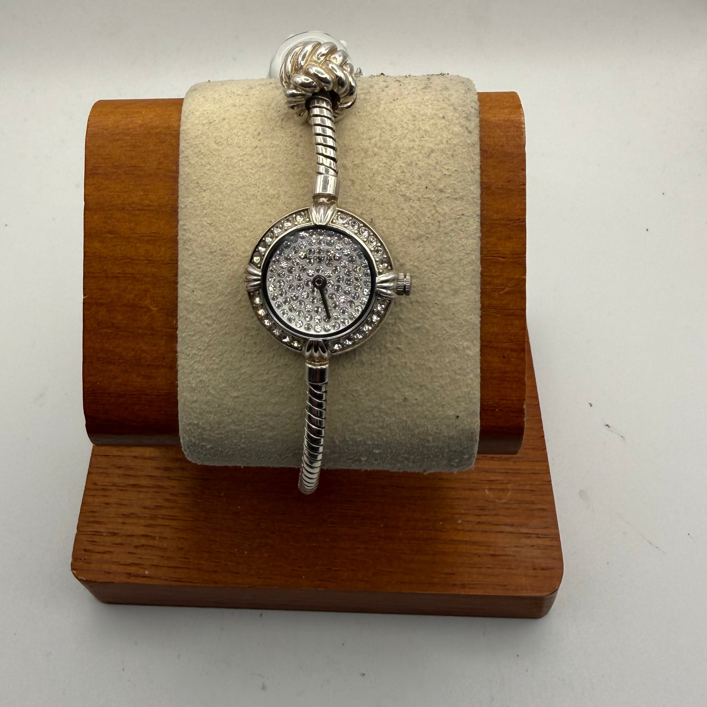 Accurist Crystal Set Ladies Bracelet Watch Silver Tone- £25.00