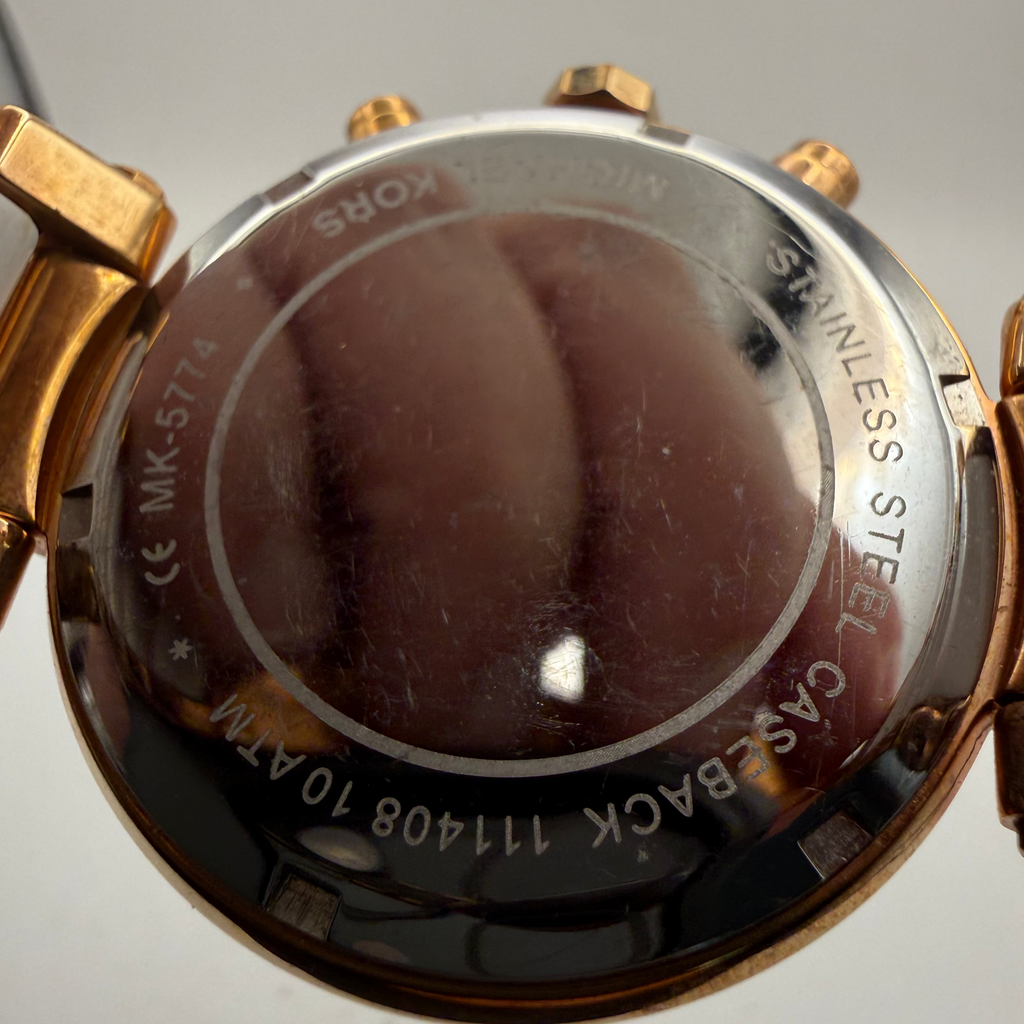 Michael Kors Rose Gold & White Chronograph Watch MK-5774- £35.00