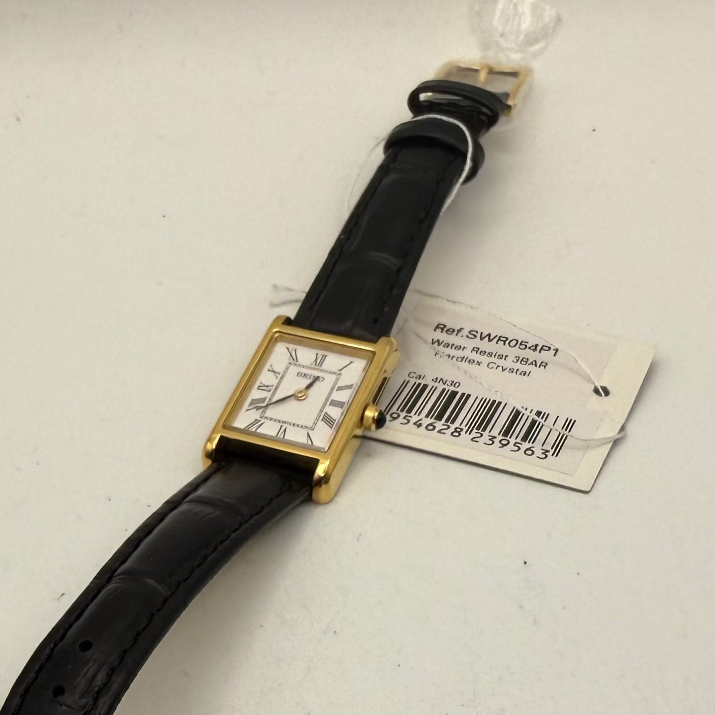 Seiko SWR054P1 Ladies Tank Watch Gold Tone Rectangular Dress Watch (As New With Tags)- £85.00