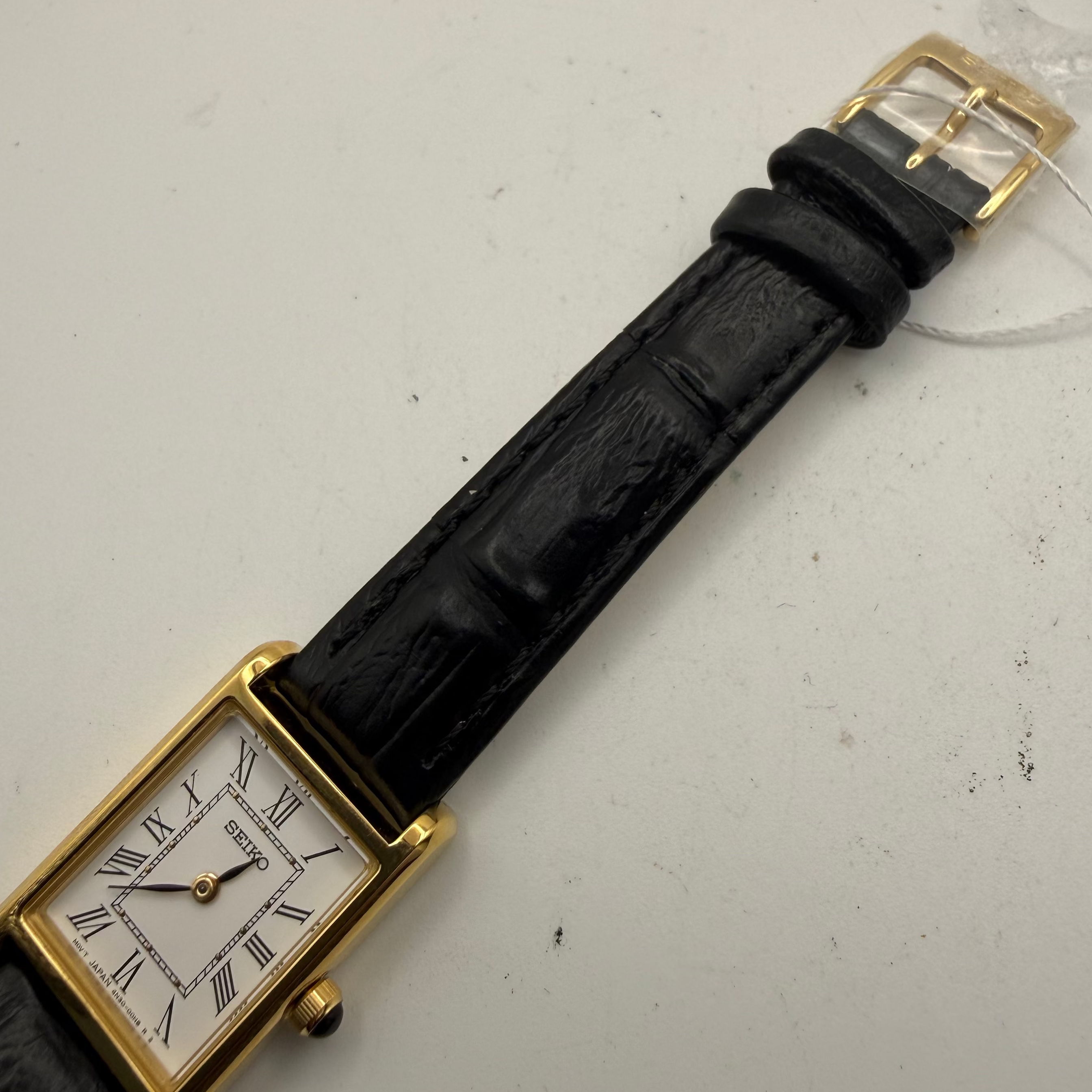 Seiko SWR054P1 Ladies Tank Watch Gold Tone Rectangular Dress Watch (As New With Tags)- £85.00
