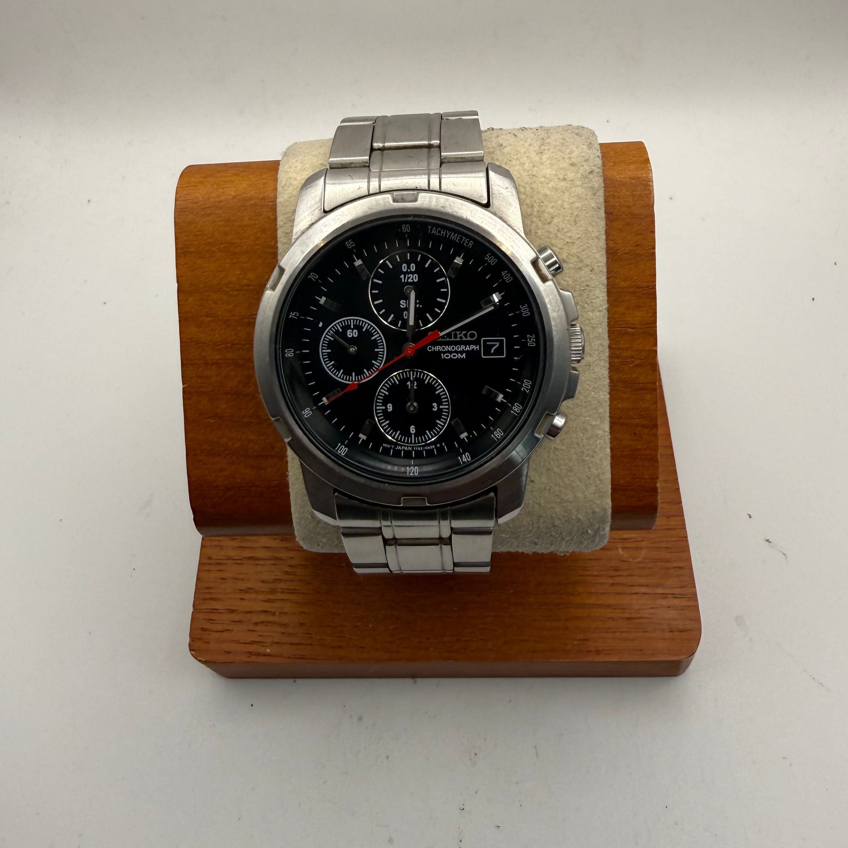 Seiko Chronograph 100M 7T92-0BF0 Full Set Stainless Steel Chronograph Watch- £140.00