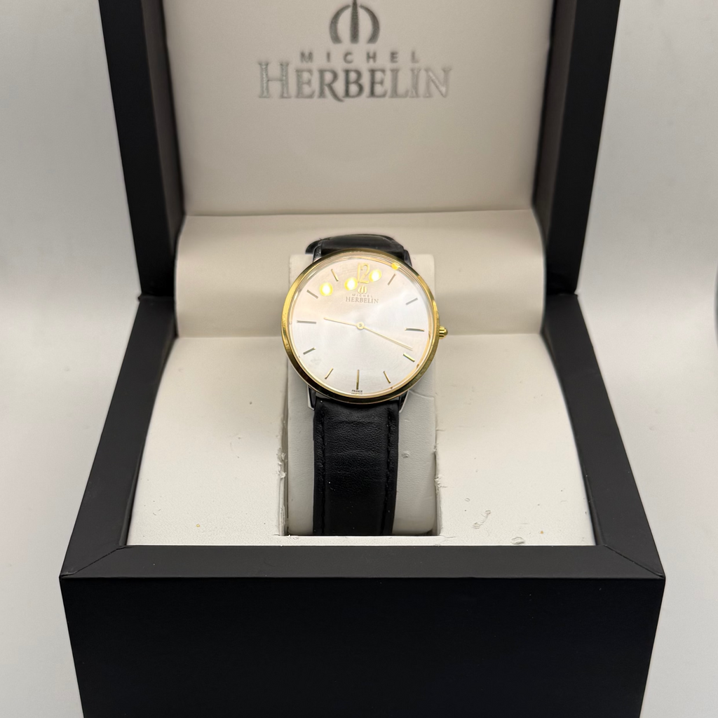 Michel Herbelin Classic Slim Dress Watch Full Set Swiss Made Sapphire Crystal- £200.00
