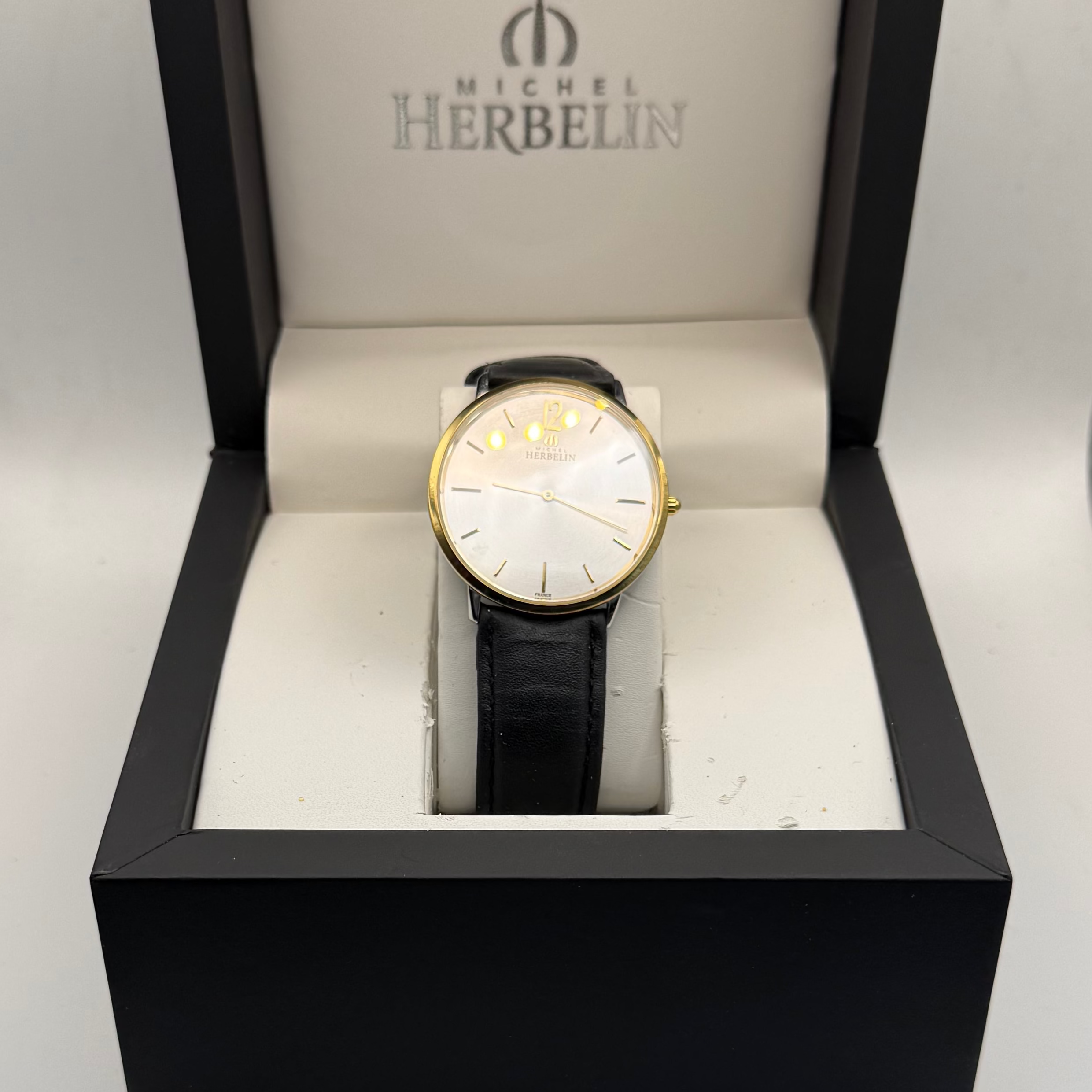 Michel Herbelin Classic Slim Dress Watch Full Set Swiss Made Sapphire Crystal- £200.00