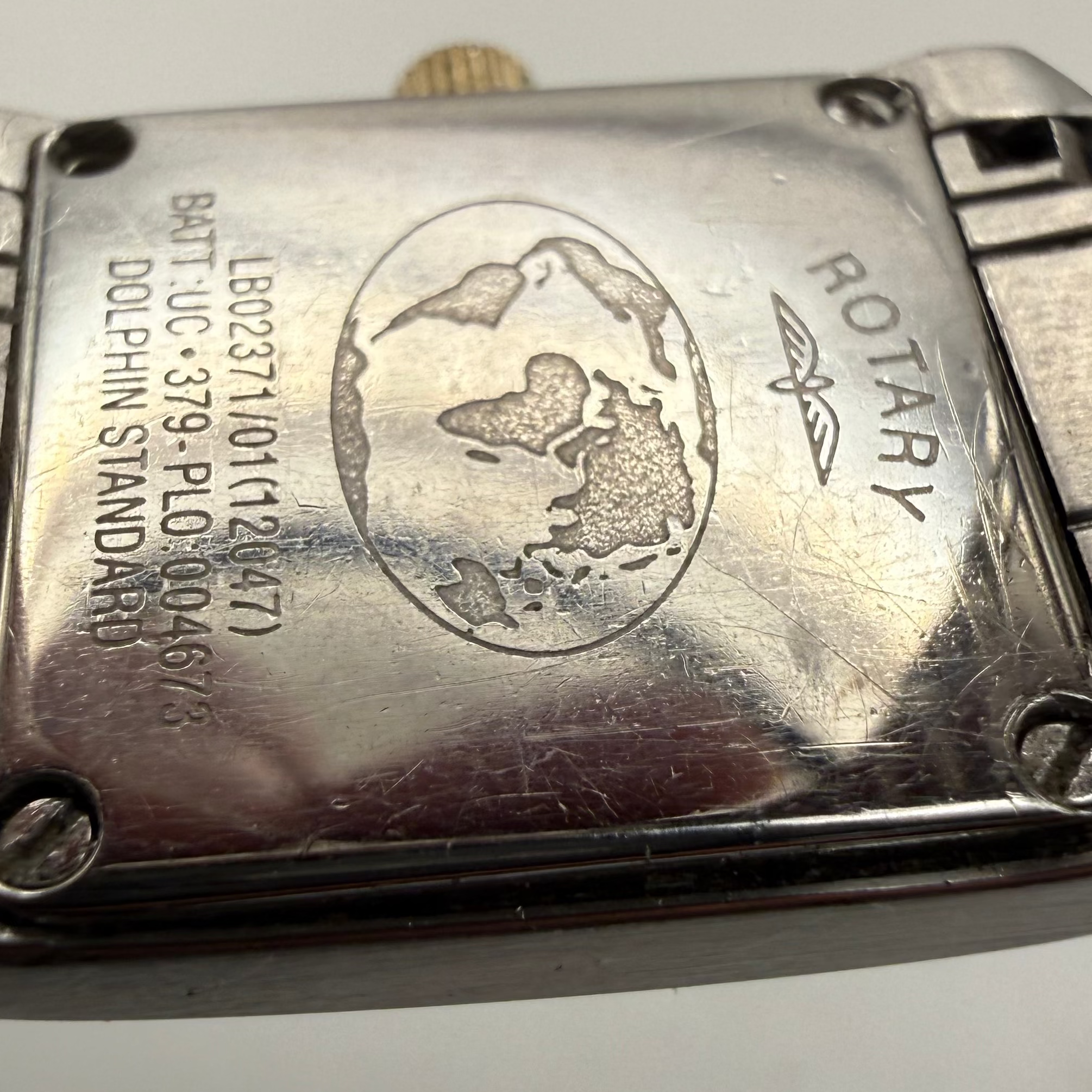 Rotary Dolphin Standard Ladies Quartz Rectangular Two-Tone Bracelet Watc- £30.00
