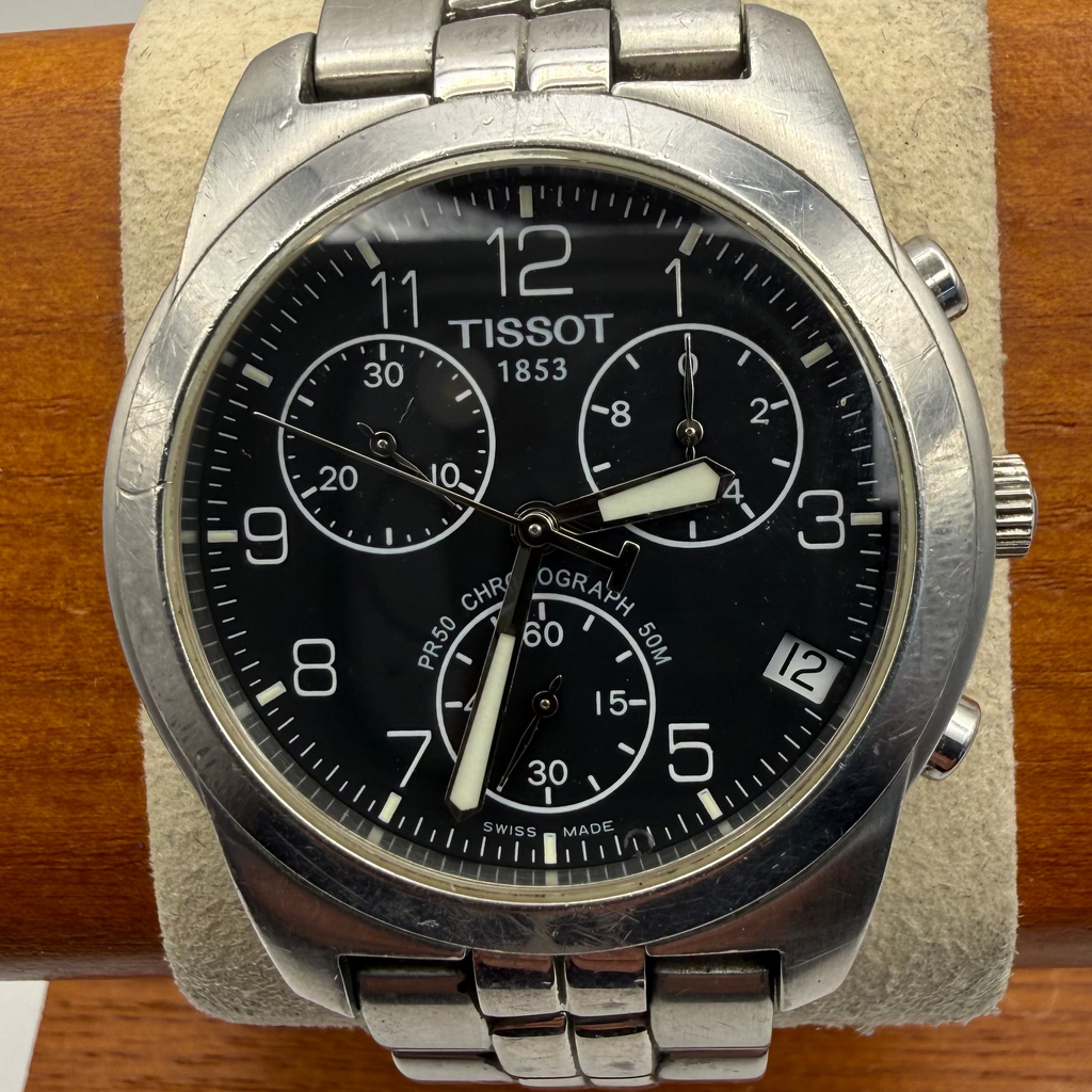 Tissot PR50 Chronograph Stainless Steel Sapphire Crystal Quartz Watc- £150.00