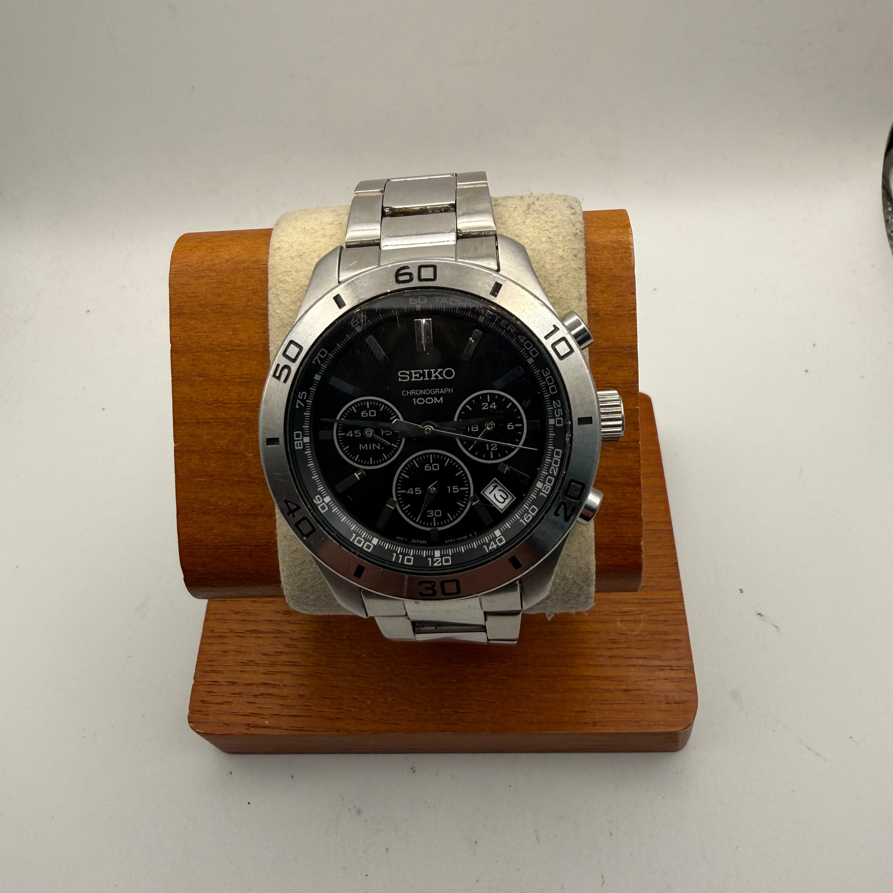 Seiko Chronograph 100M 6T63-00E0 Stainless Steel Quartz Watch- £140.00