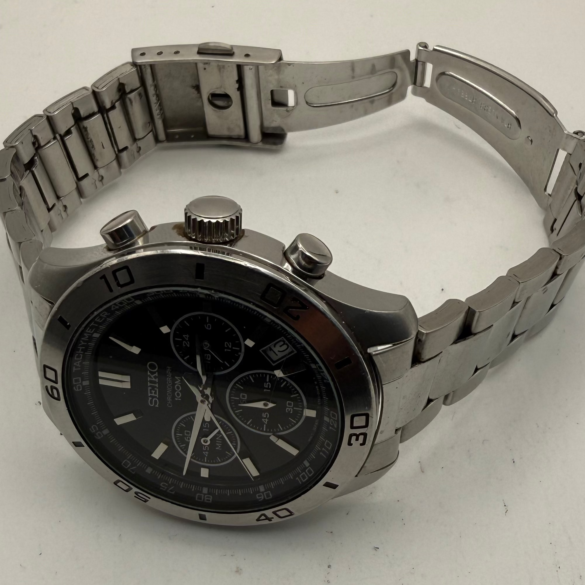 Seiko Chronograph 100M 6T63-00E0 Stainless Steel Quartz Watch- £140.00