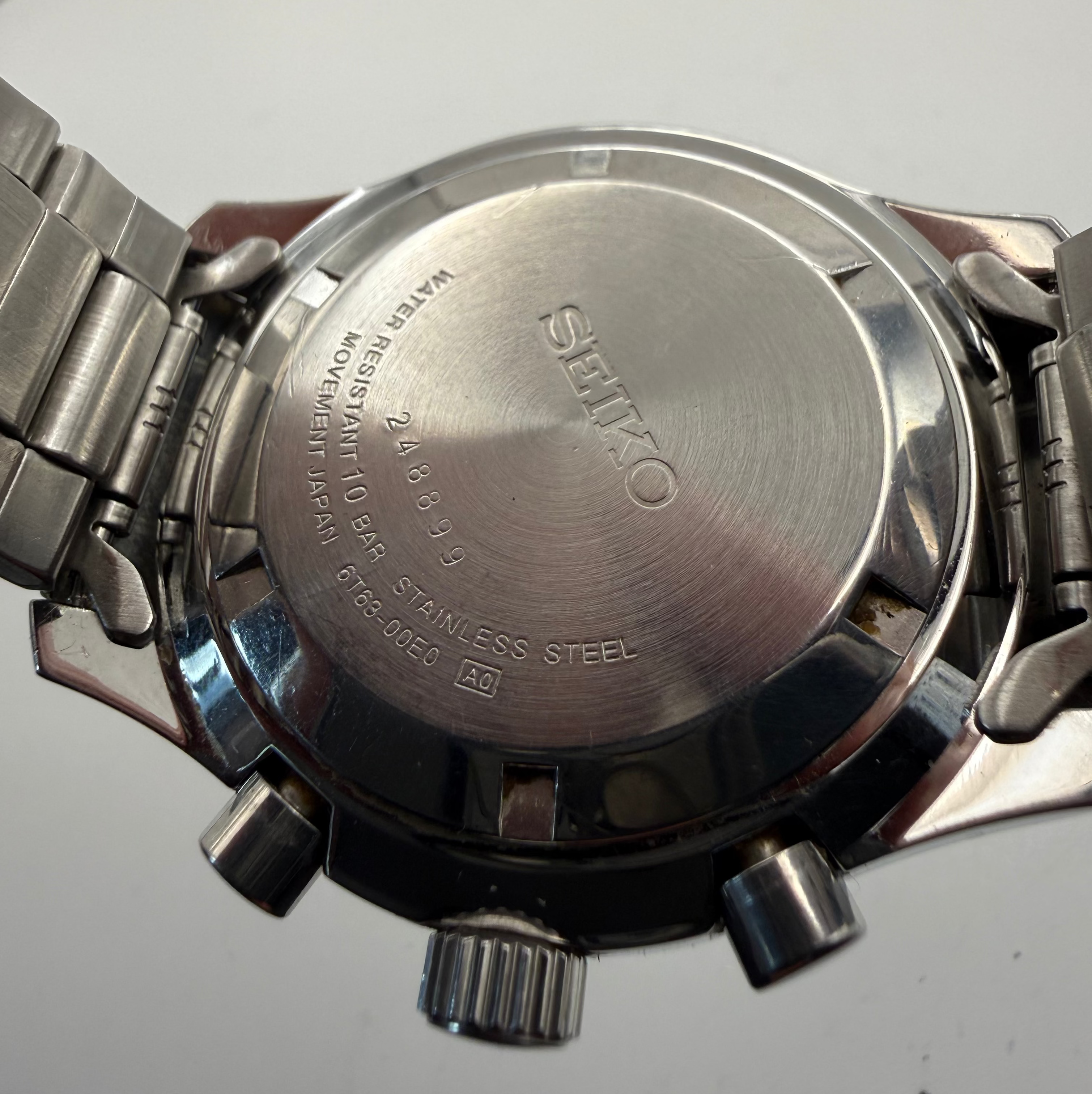 Seiko Chronograph 100M 6T63-00E0 Stainless Steel Quartz Watch- £140.00