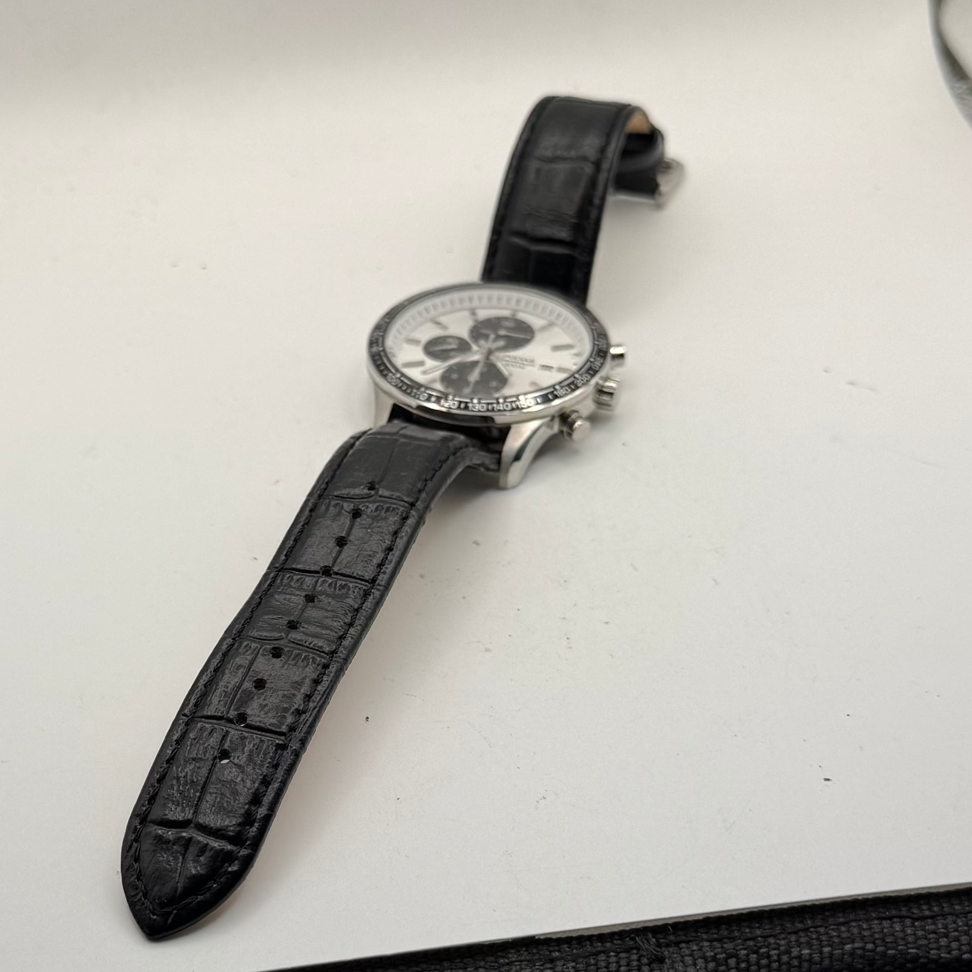 Pulsar Chronograph 100M Tachymeter Men's Watch – Silver Dial- £45.00