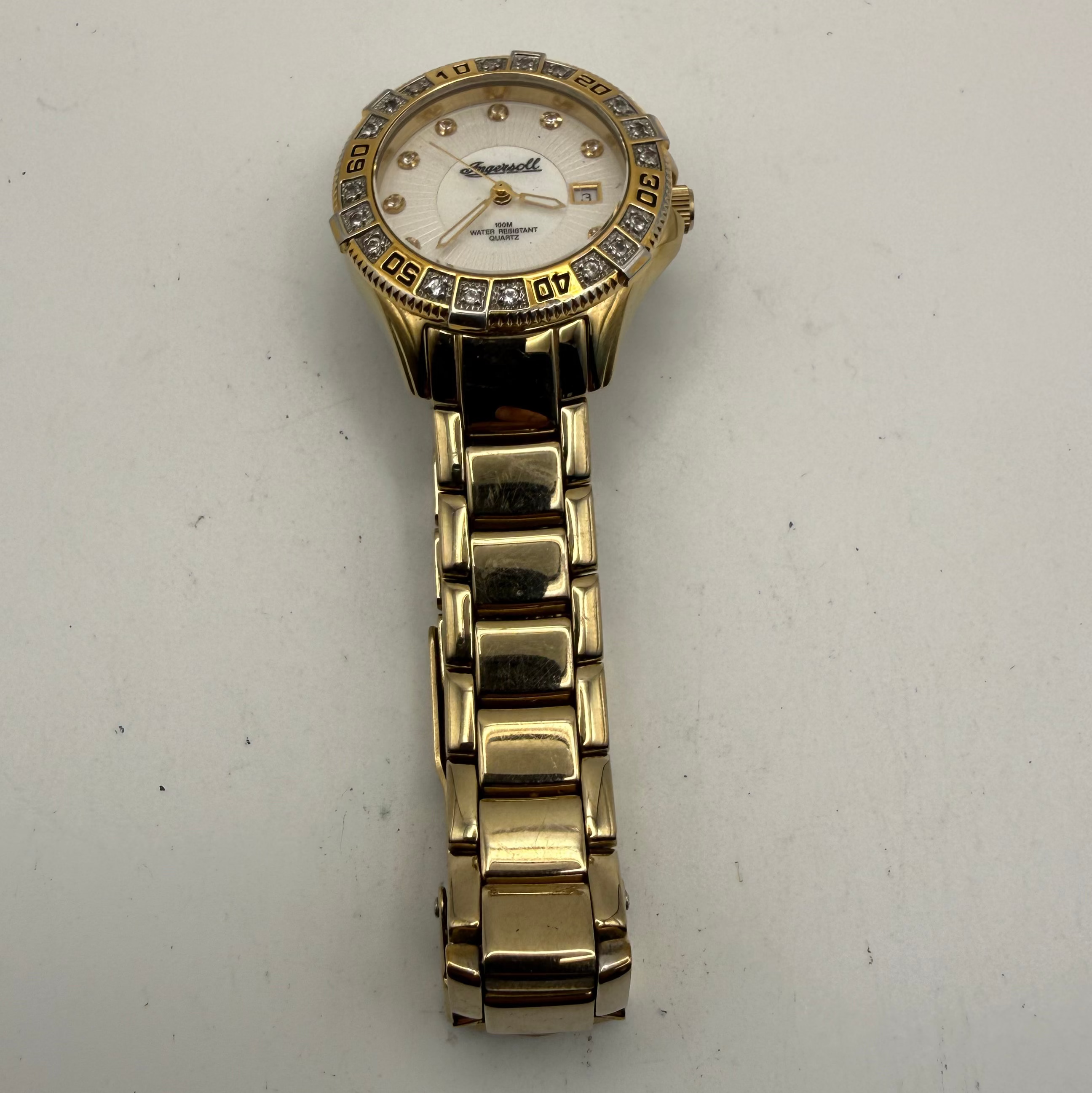 Ingersoll Gems Series Ladies Gold Tone Crystal Bezel Watch – 100M- £45.00