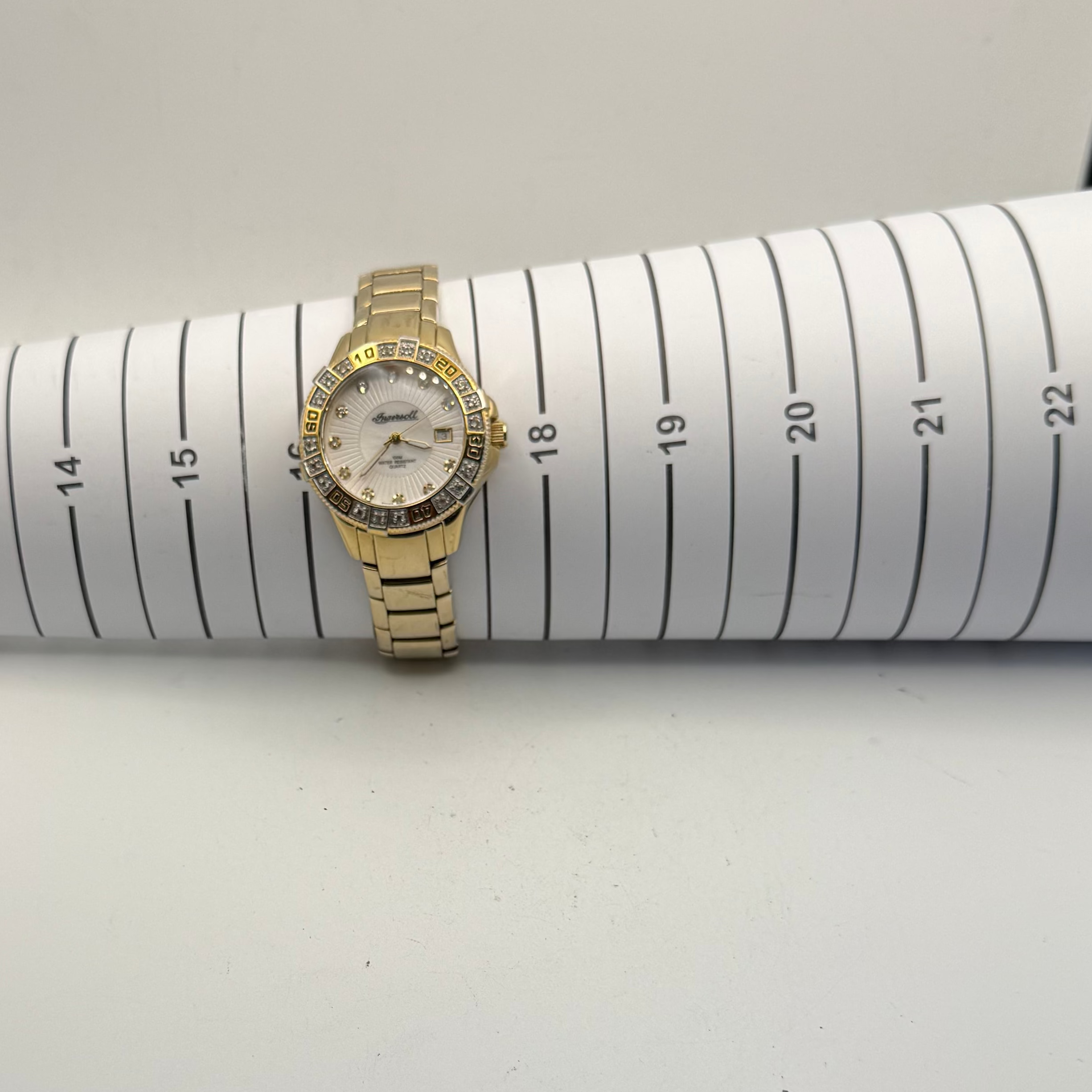 Ingersoll Gems Series Ladies Gold Tone Crystal Bezel Watch – 100M- £45.00