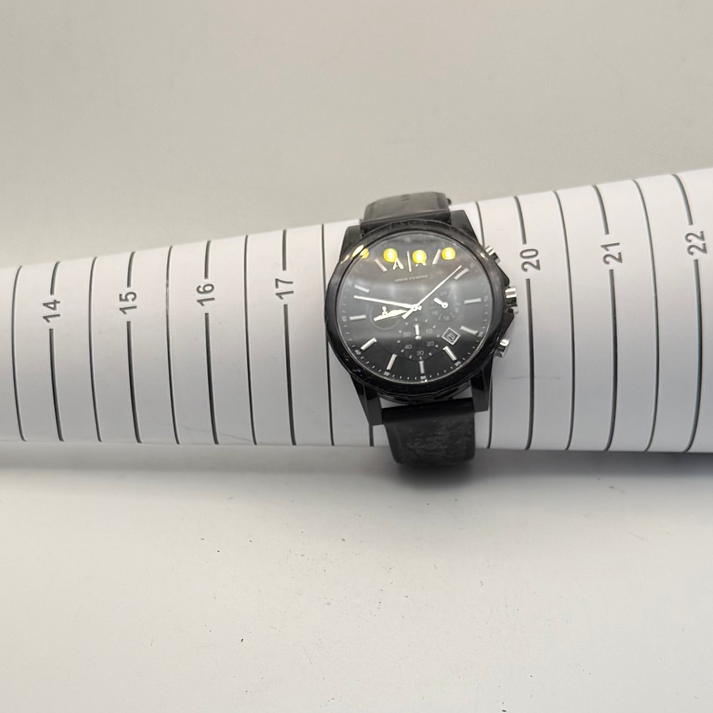 Armani Exchange AX1326 Black Chronograph Silicone Strap Watch- £45.00