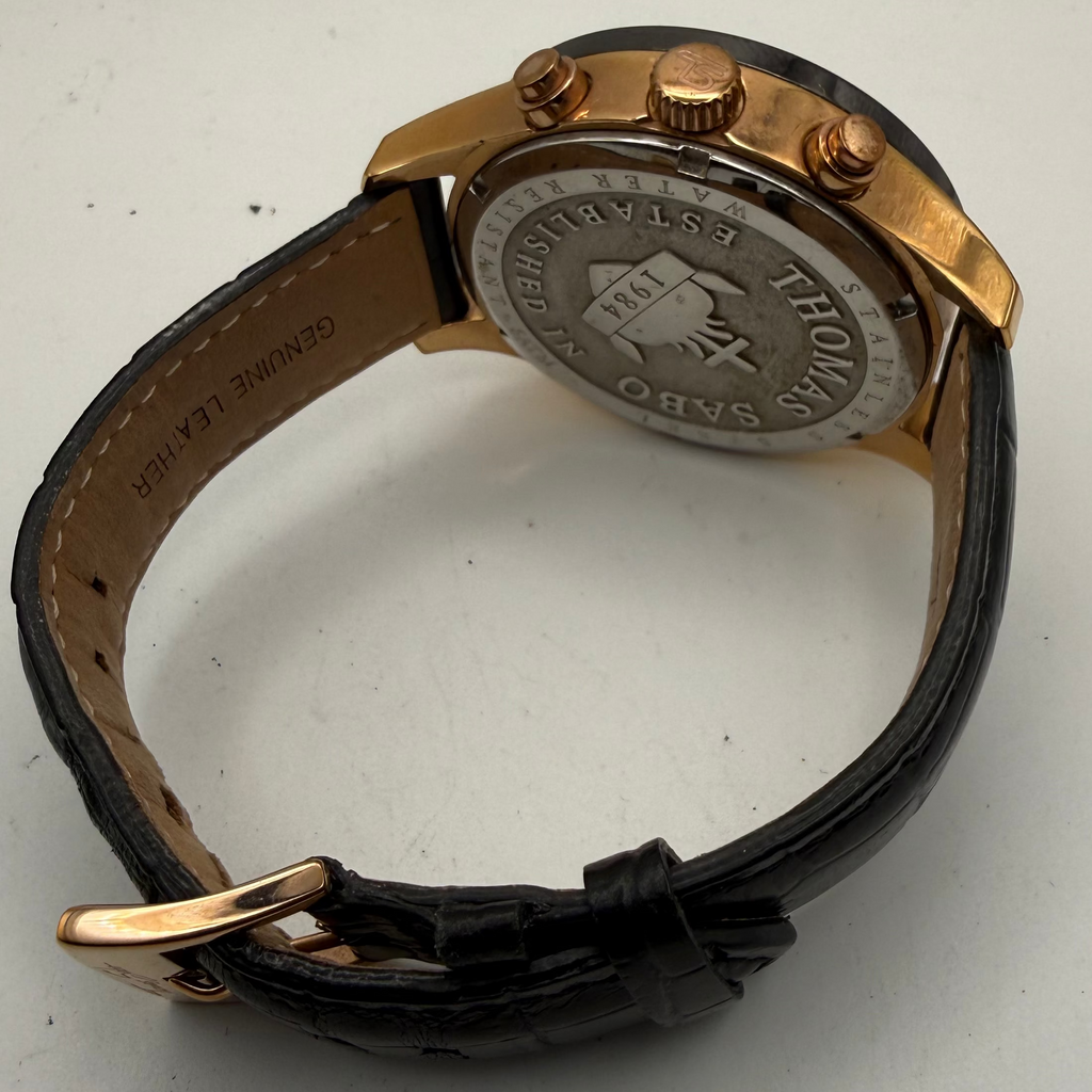 Thomas Sabo Chronograph Black & Rose Gold Watch – 46mm- £60.00