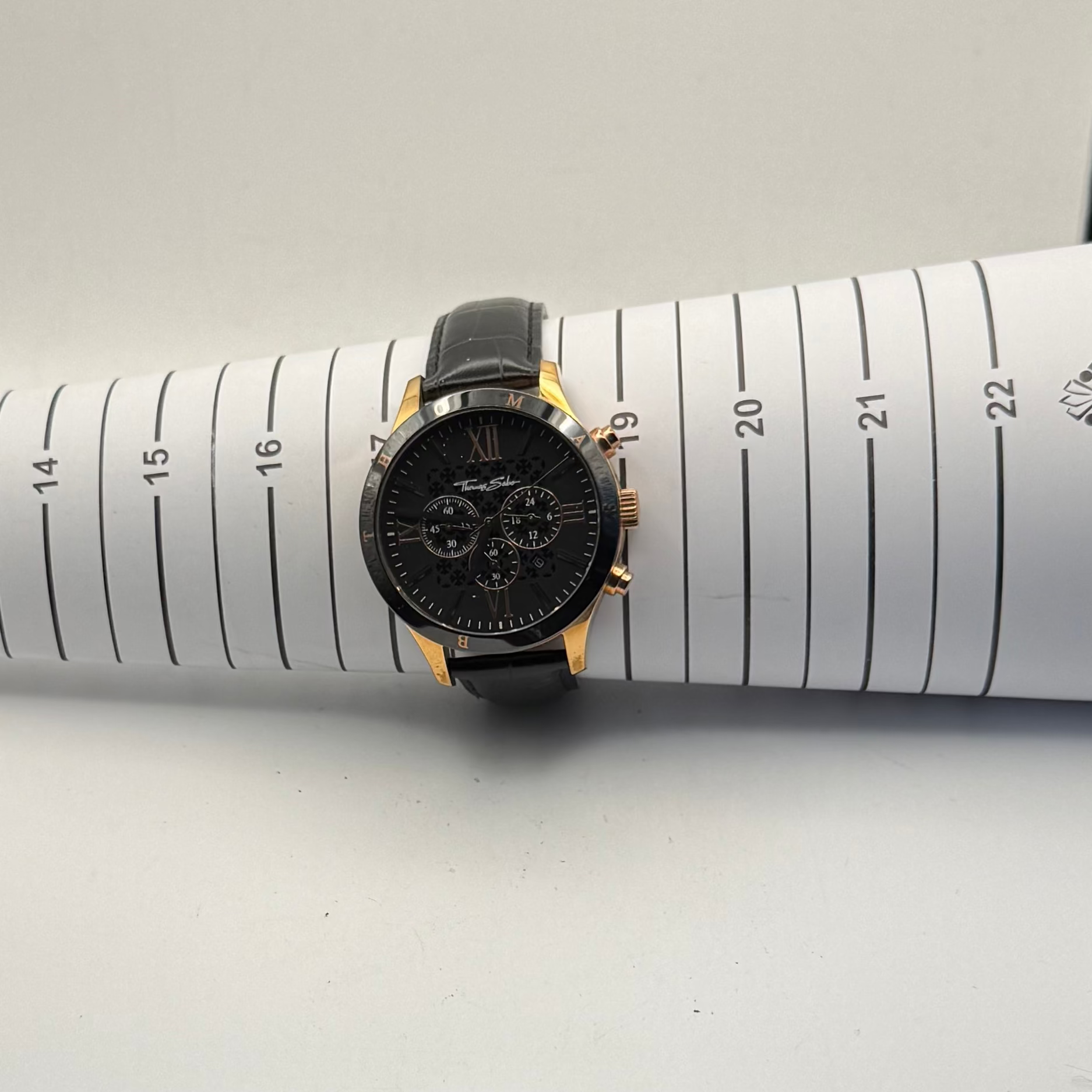 Thomas Sabo Chronograph Black & Rose Gold Watch – 46mm- £60.00