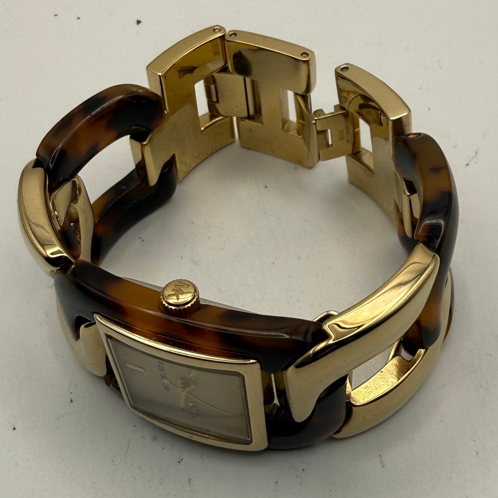Michael Kors Ladies Tortoise Shell & Gold Tone Watch MK-4229- £50.00